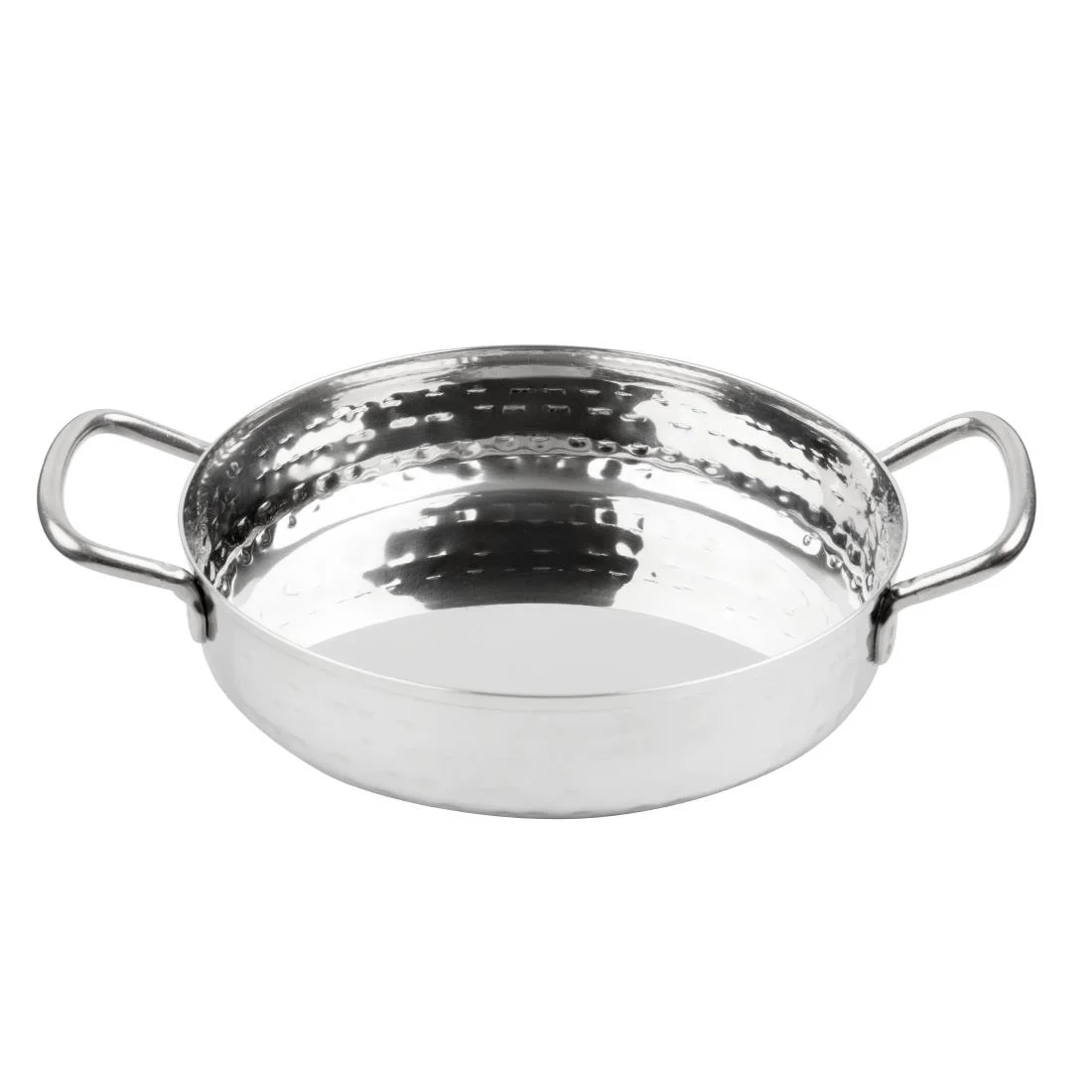 Olympia Table Presentation Handled Dish Stainless Steel Hammered 125mm - Image 2