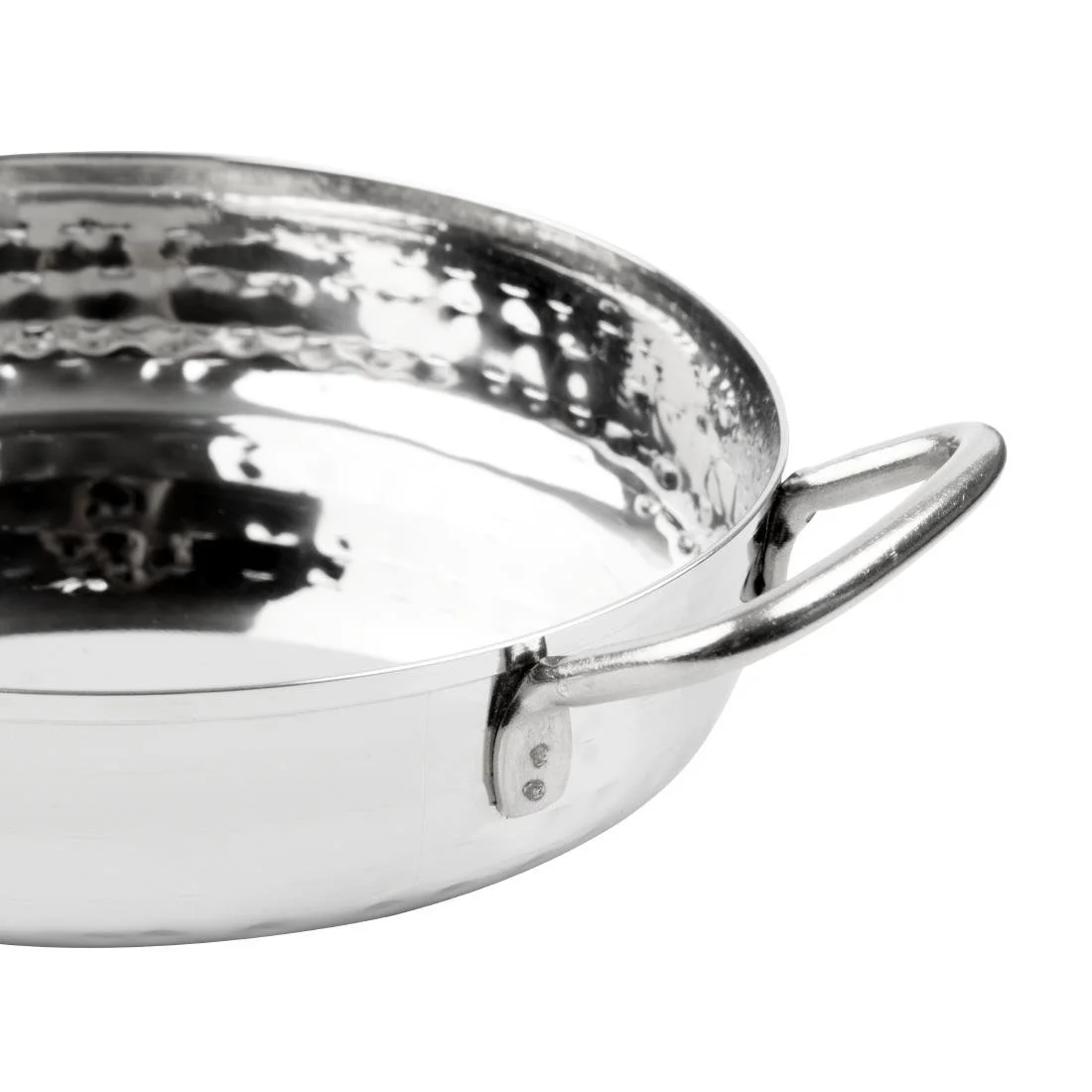 Olympia Table Presentation Handled Dish Stainless Steel Hammered 125mm - Image 5
