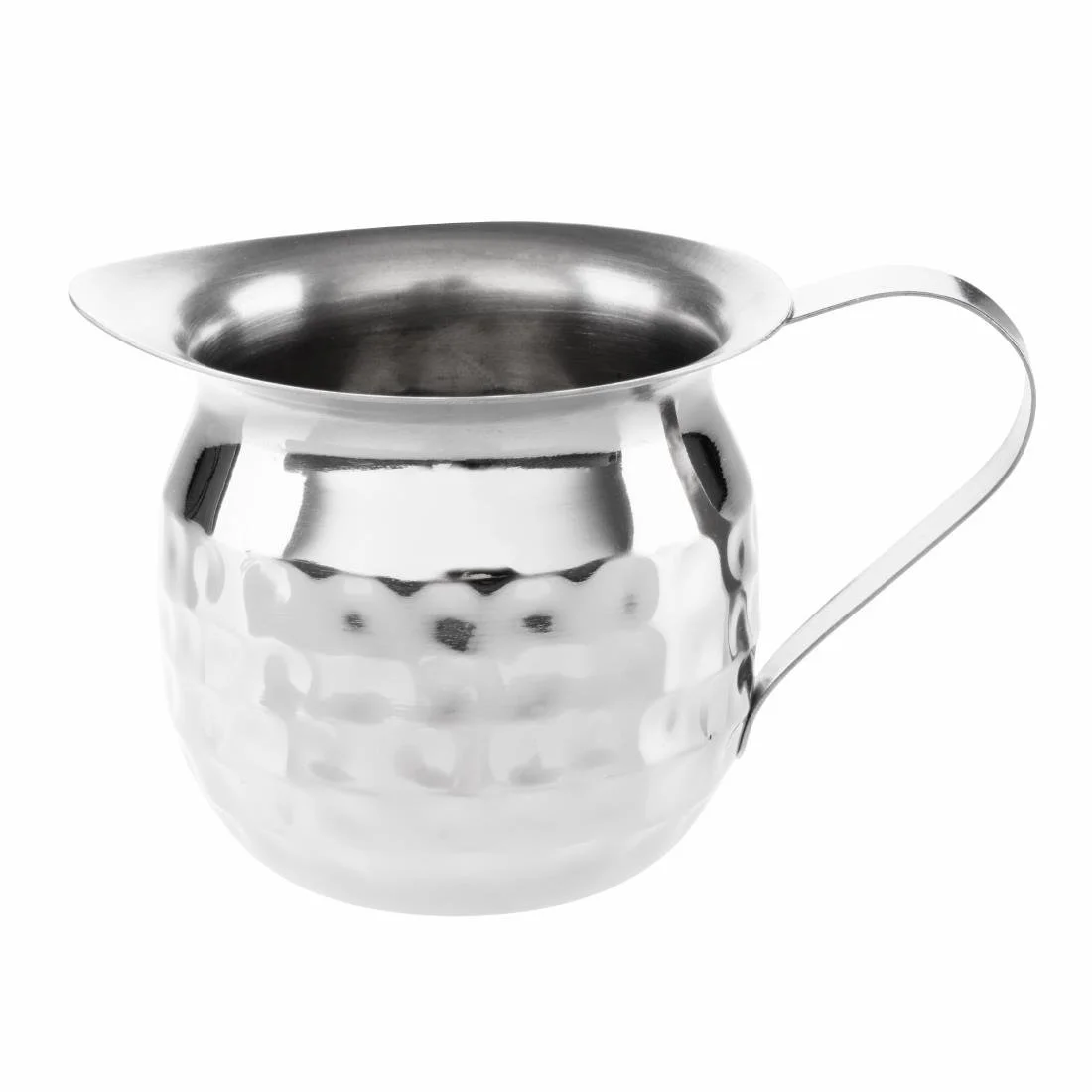 Olympia Hammered Stainless Steel Mini Milk Jug 120ml (6 Pack) - Image 3