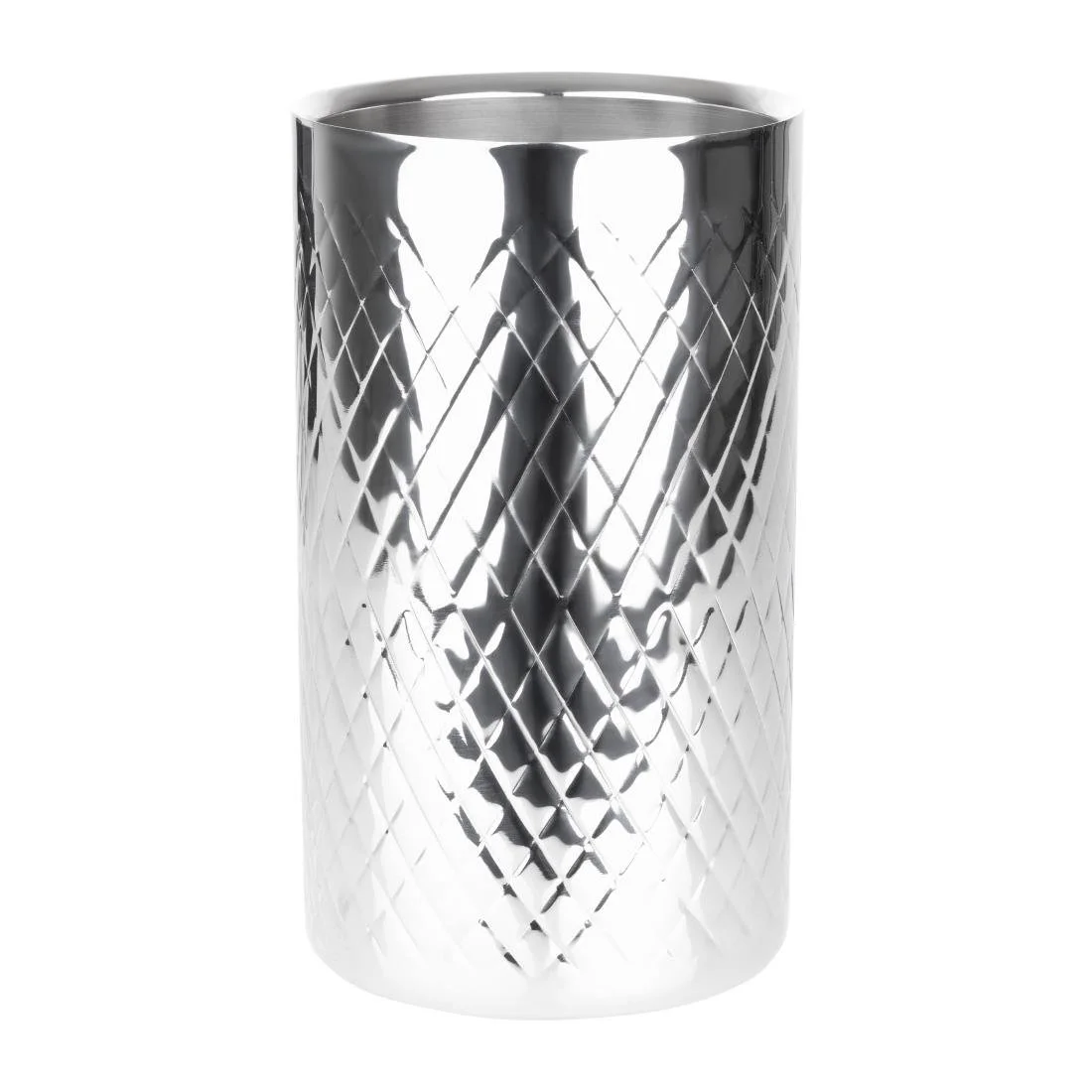 Olympia Geo Double Wall Wine Cooler Stainless Steel - Image 1