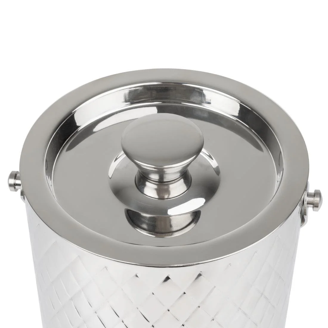 Olympia Geo Double Wall Ice Bucket Stainless Steel 1950ml - Image 5