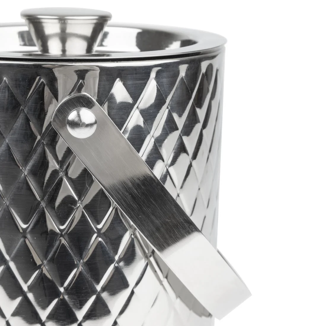 Olympia Geo Double Wall Ice Bucket Stainless Steel 1950ml - Image 5