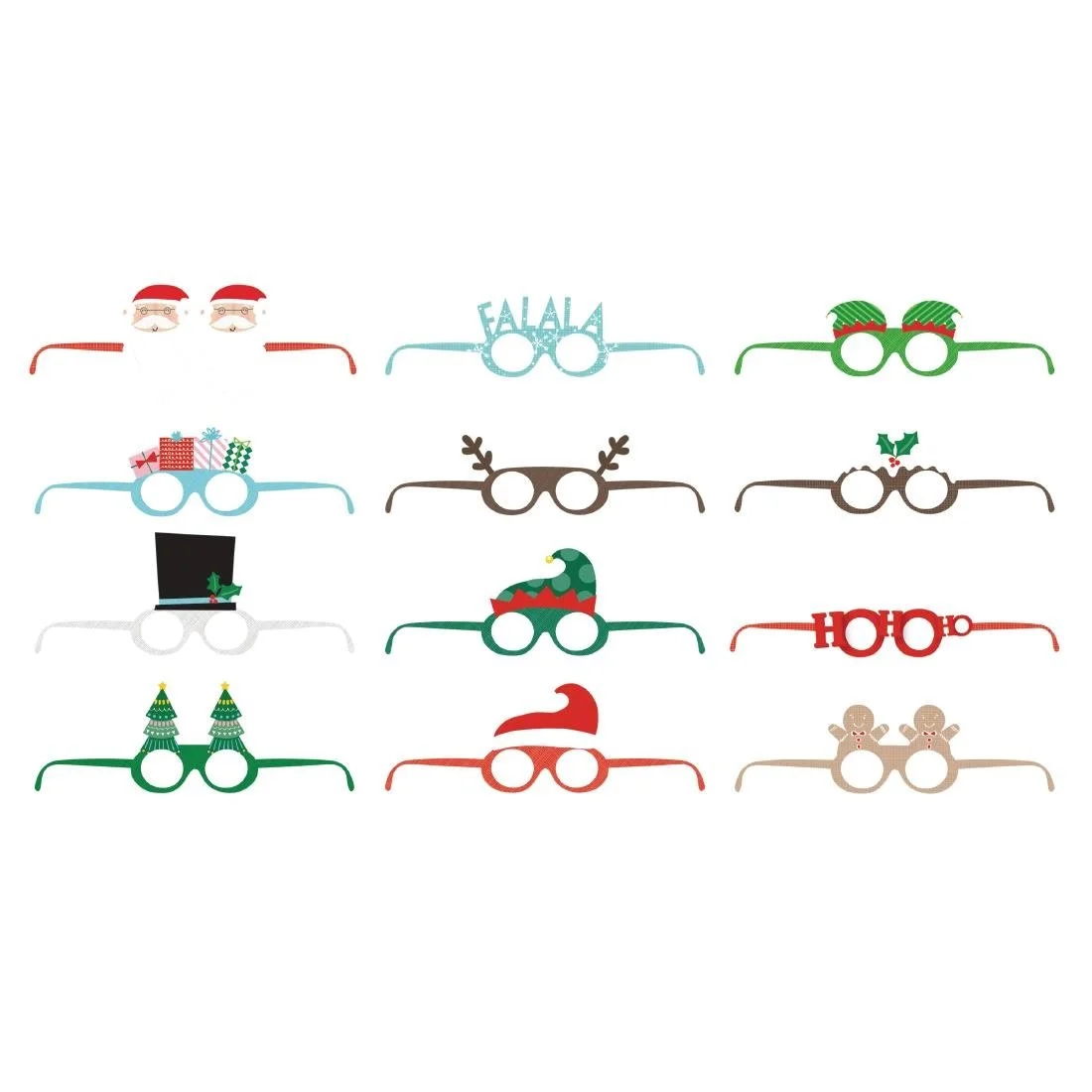 Swantex Paper Christmas Party Glasses (144 Pack)