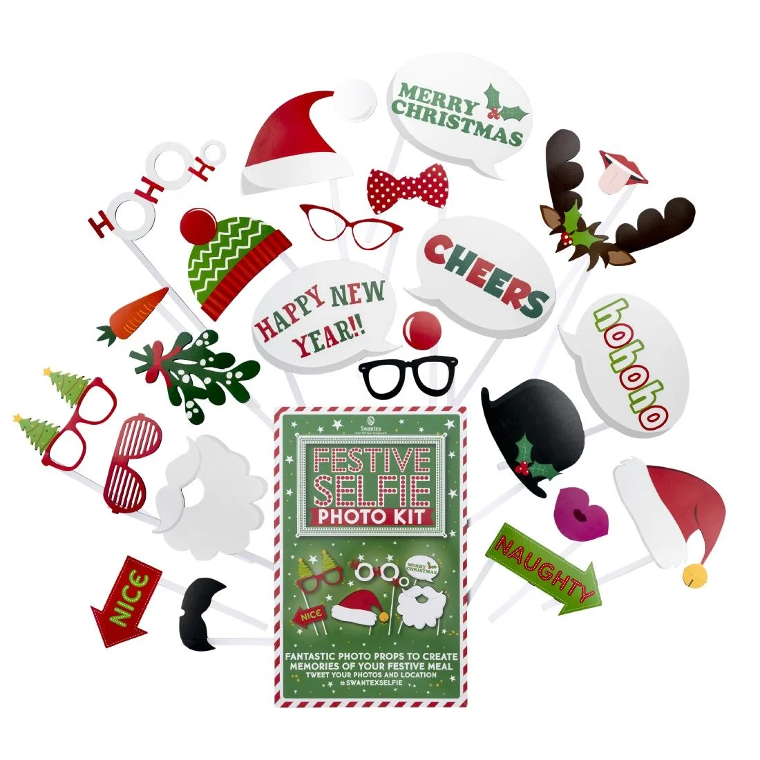 Swantex Festive Selfie Photo Kit (8 Pack)