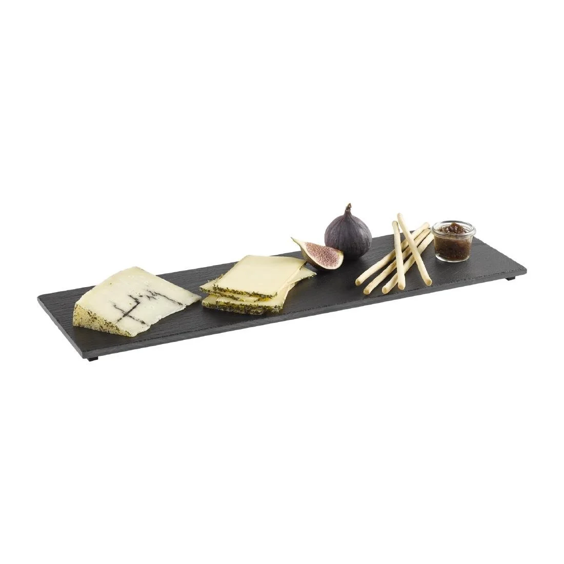 APS Natural Slate Tray GN 2/4 Black 530x162mm - Image 2