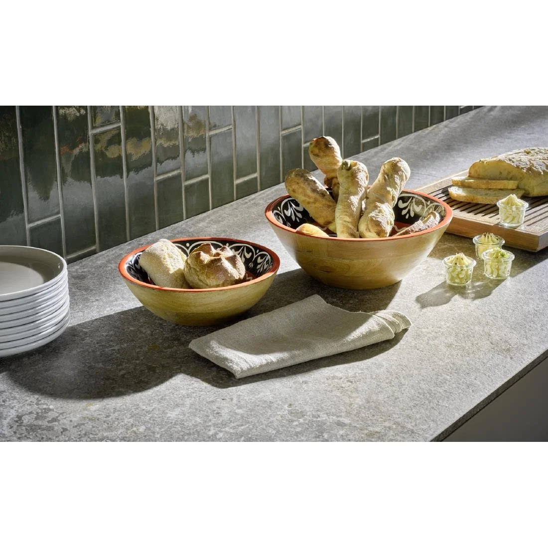 APS Mango Bowl Brown Black and Gold 300x105mm - Image 2