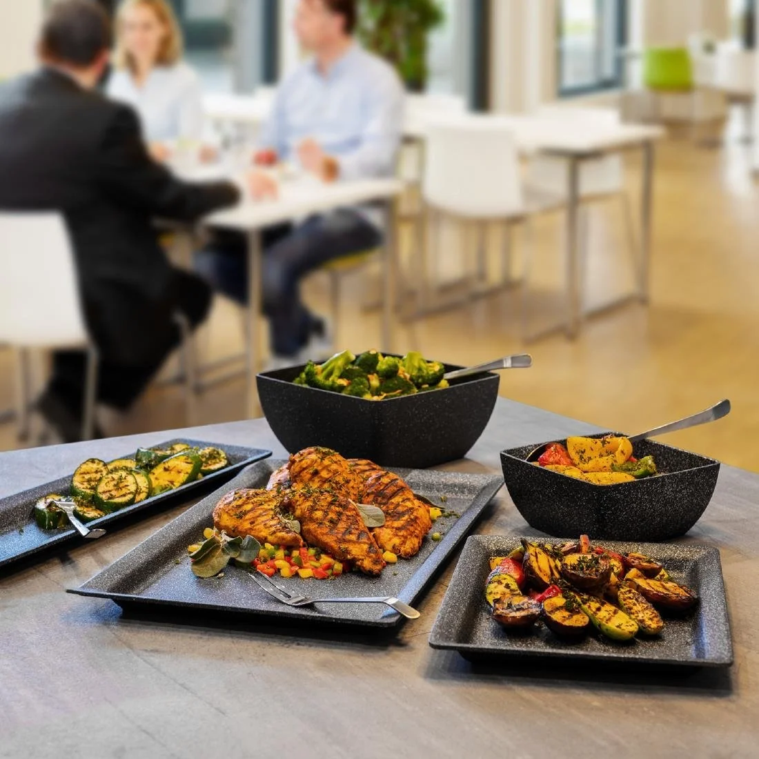 APS Frostfire Tray GN 2/4 Black 530x162x30mm - Image 2