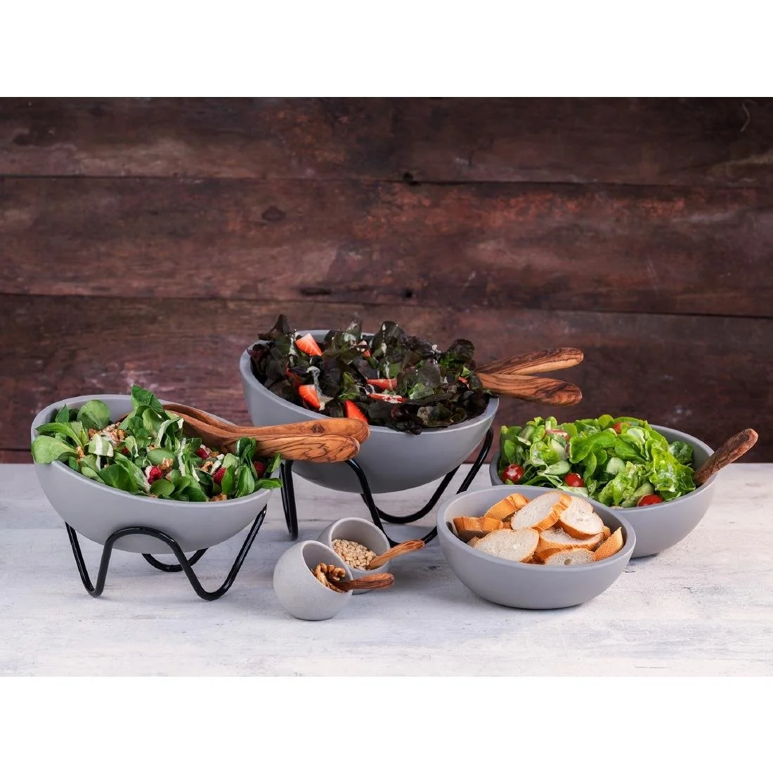 APS Buffet Stand Wave Black 200x95mm - Image 3