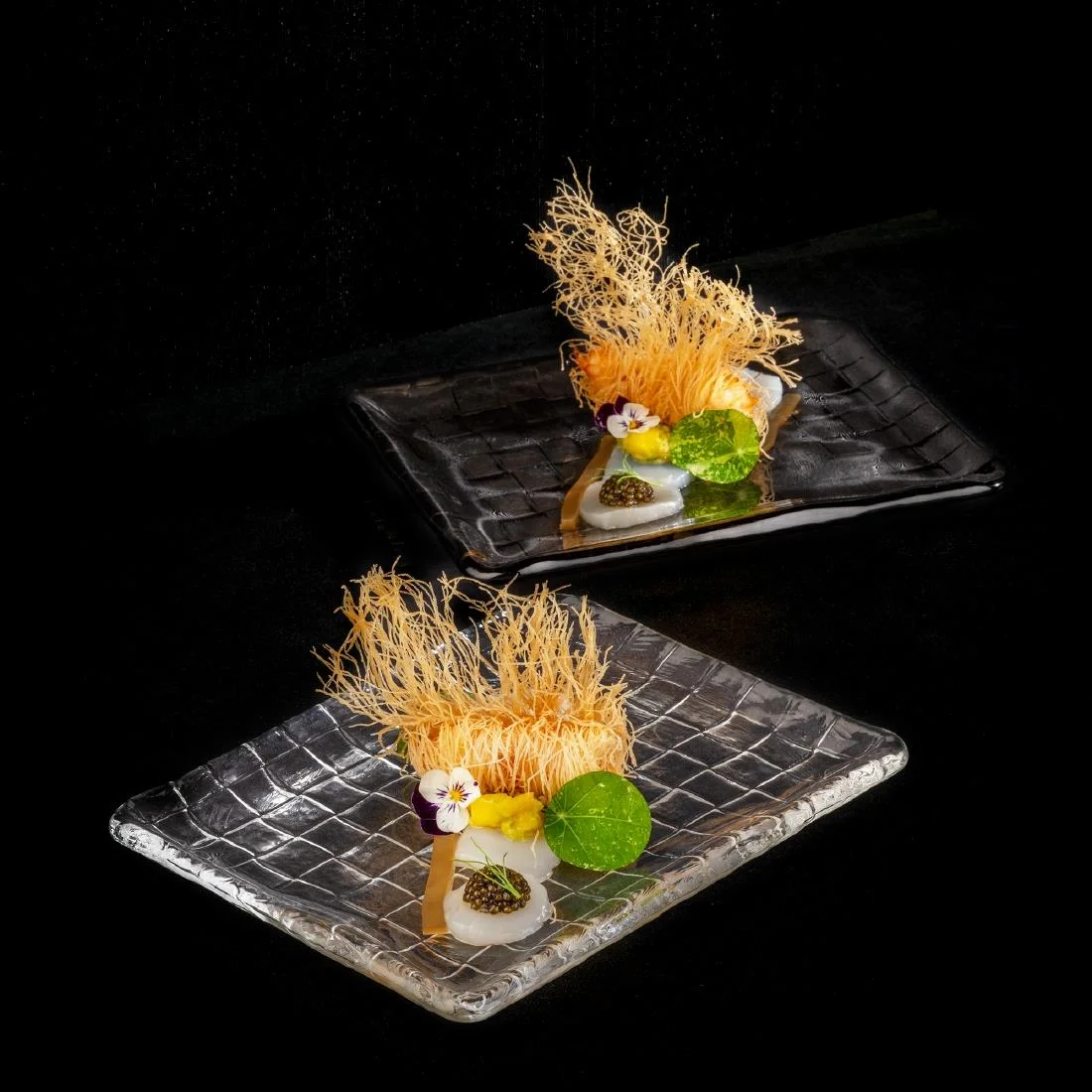 APS Takashi Sushi Board Clear Glass 230x180mm - Image 4