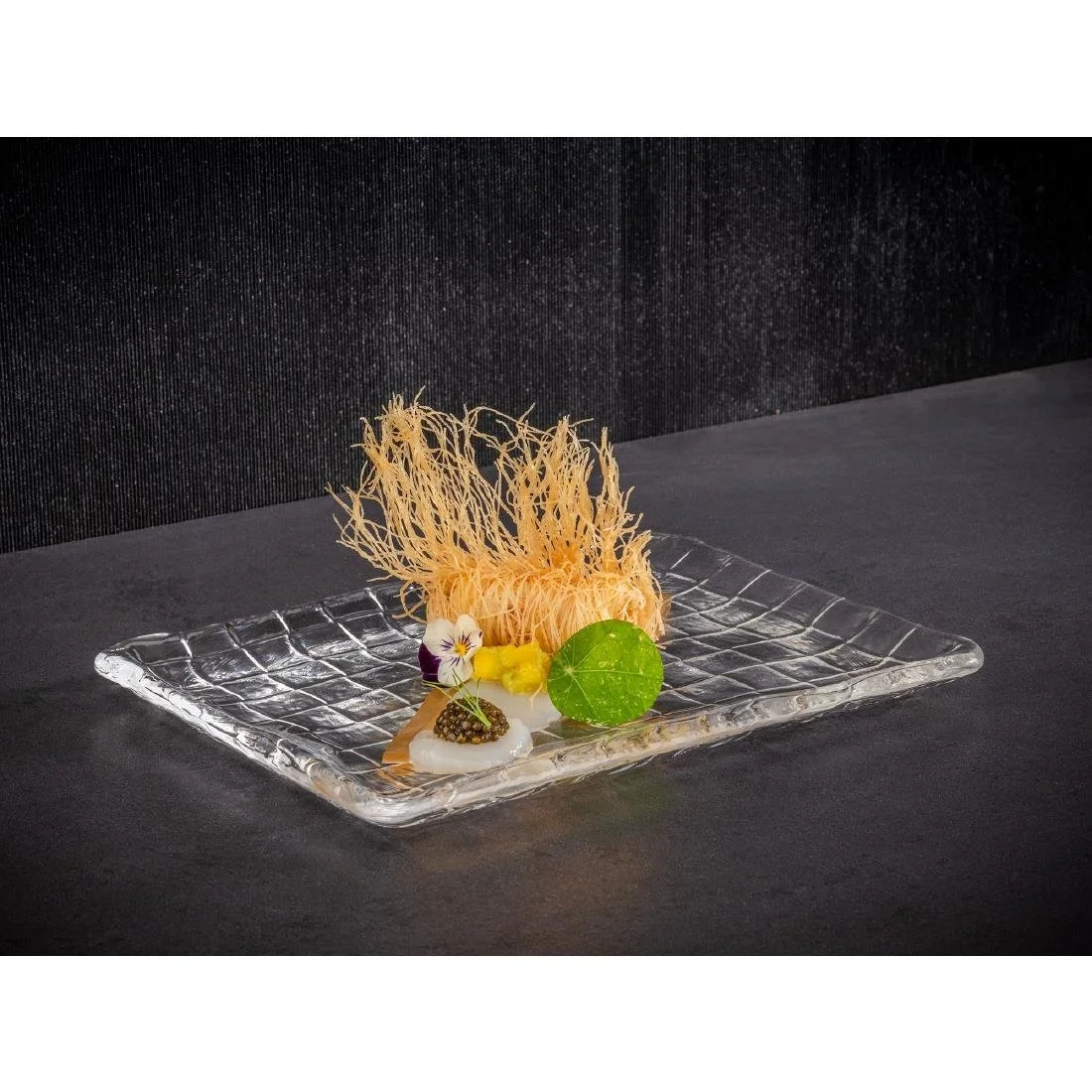 APS Takashi Sushi Board Clear Glass 230x180mm - Image 6