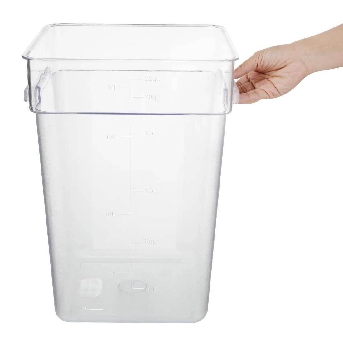Hygiplas Polycarbonate Square Storage Container 20Ltr - Image 4