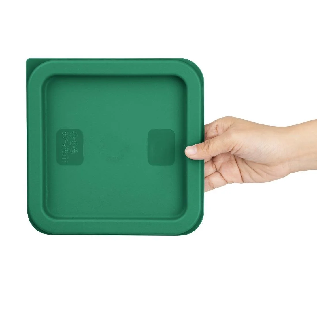 Hygiplas Square Food Storage Container Lid Green - Image 3