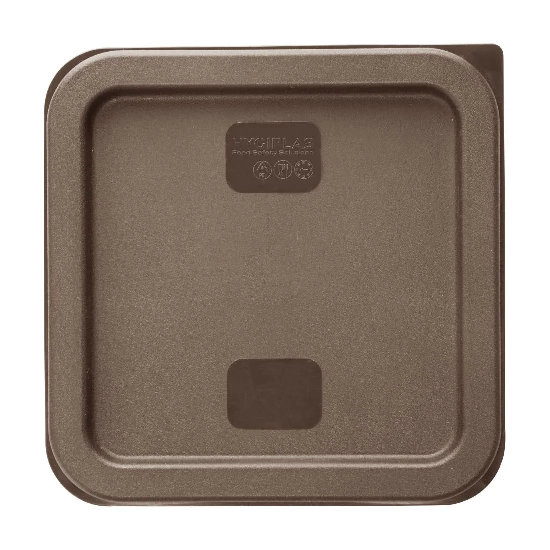 Hygiplas Square Food Storage Container Lid Brown - Image 2