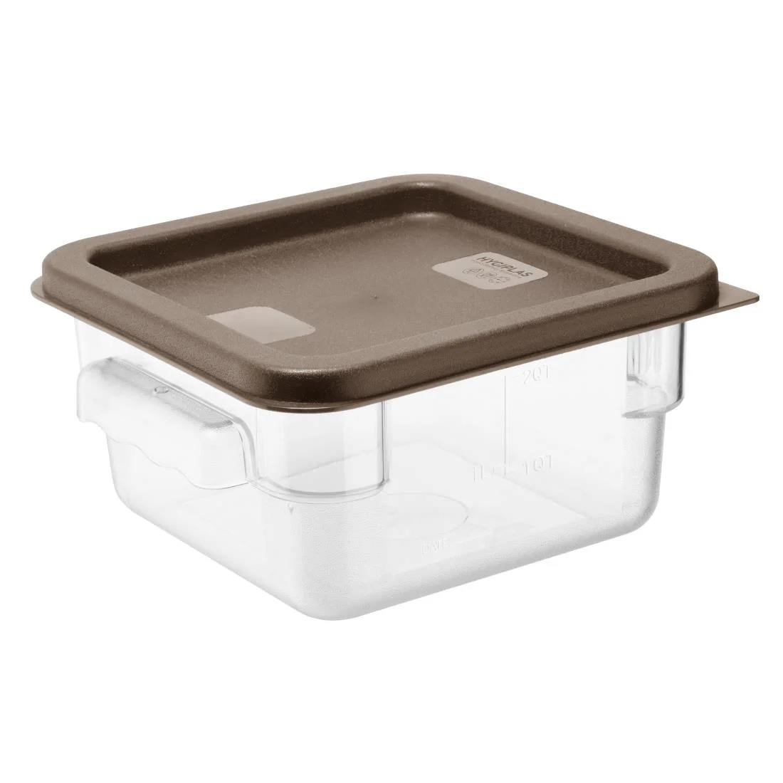 Hygiplas Square Food Storage Container Lid Brown - Image 3