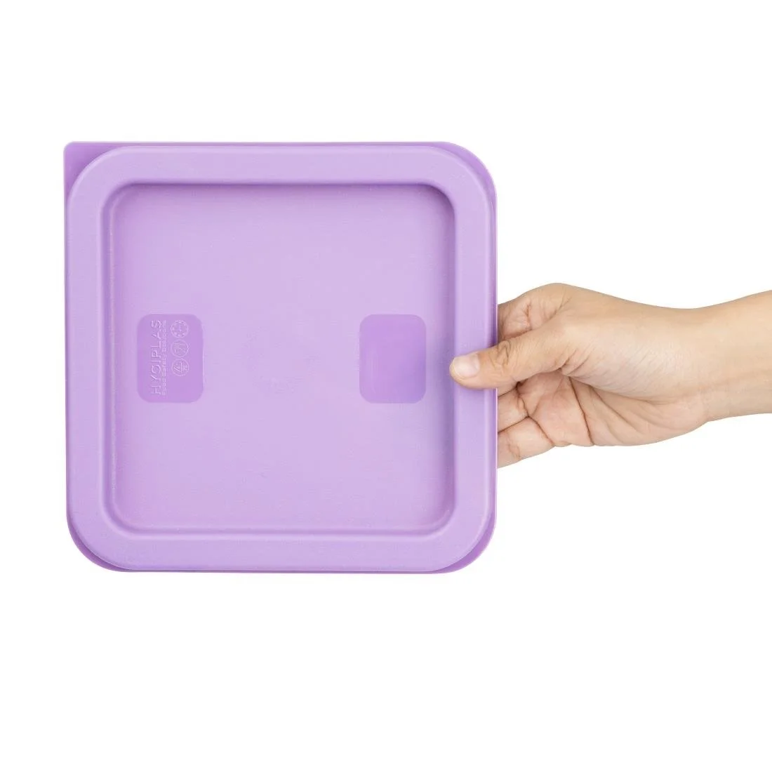 Hygiplas Square Food Storage Container Lid Purple - Image 3