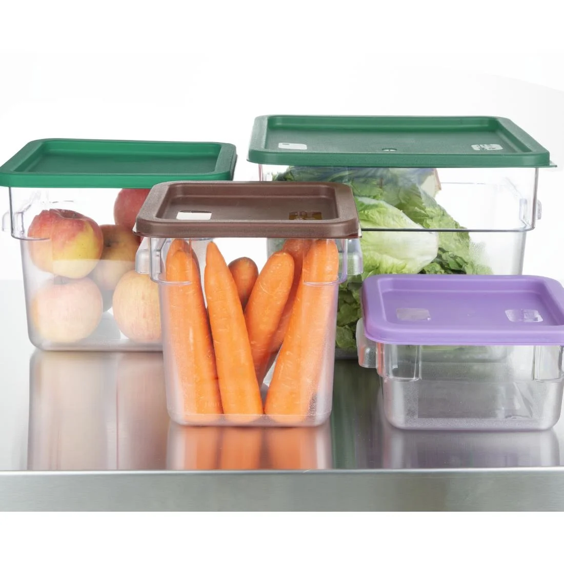 Hygiplas Square Food Storage Container Lid Purple - Image 5