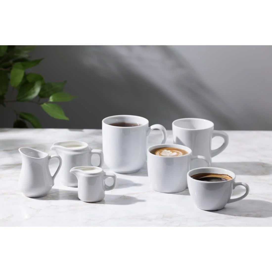Olympia Whiteware Handled Jugs 65ml (12 Pack) - Image 6