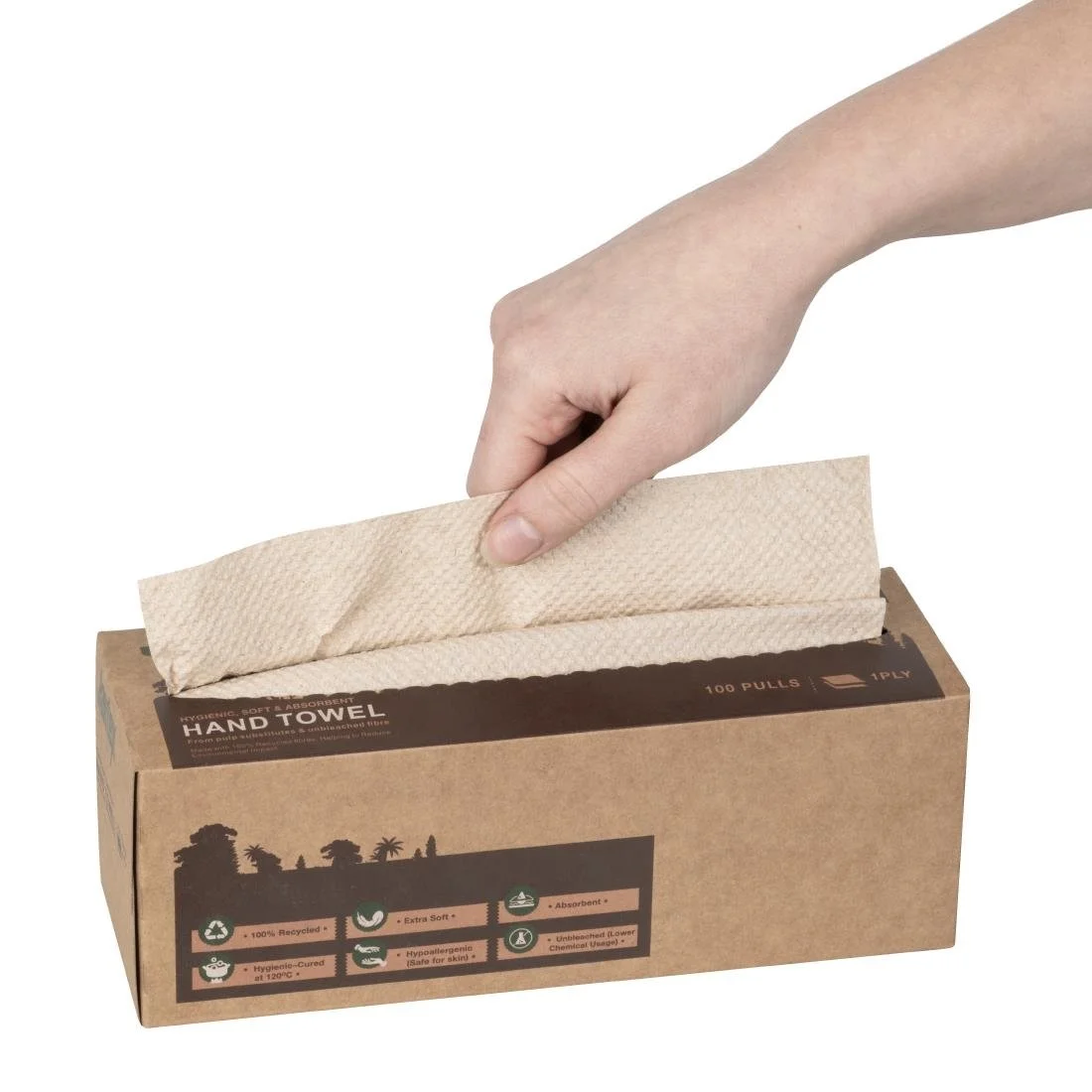 Jantex Green 100% Recycled Hand Towel 1ply 3600 sheets - Image 7