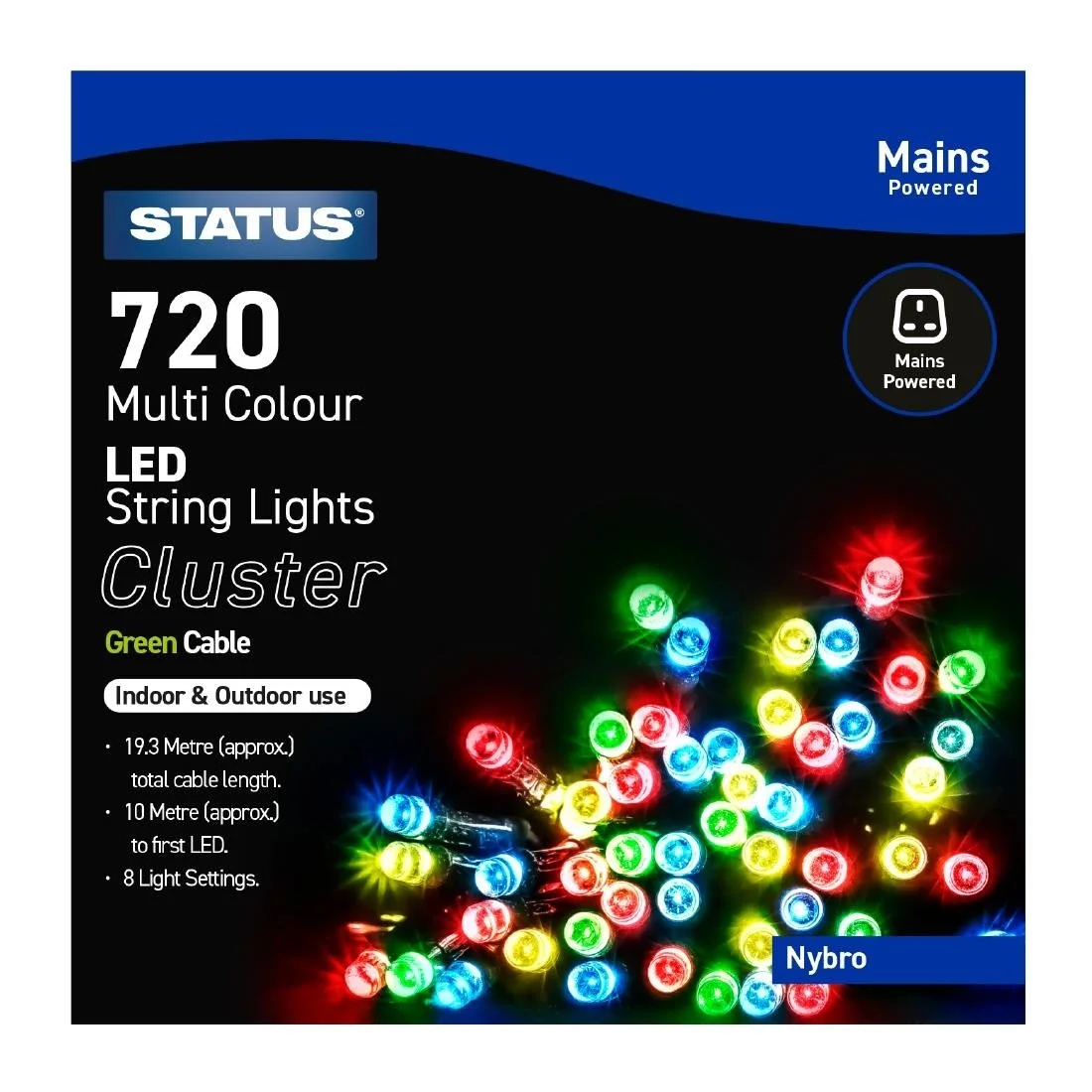 Status Nybro 720 Multi Coloured LED Indoor/Outdoor String Lights - Image 1