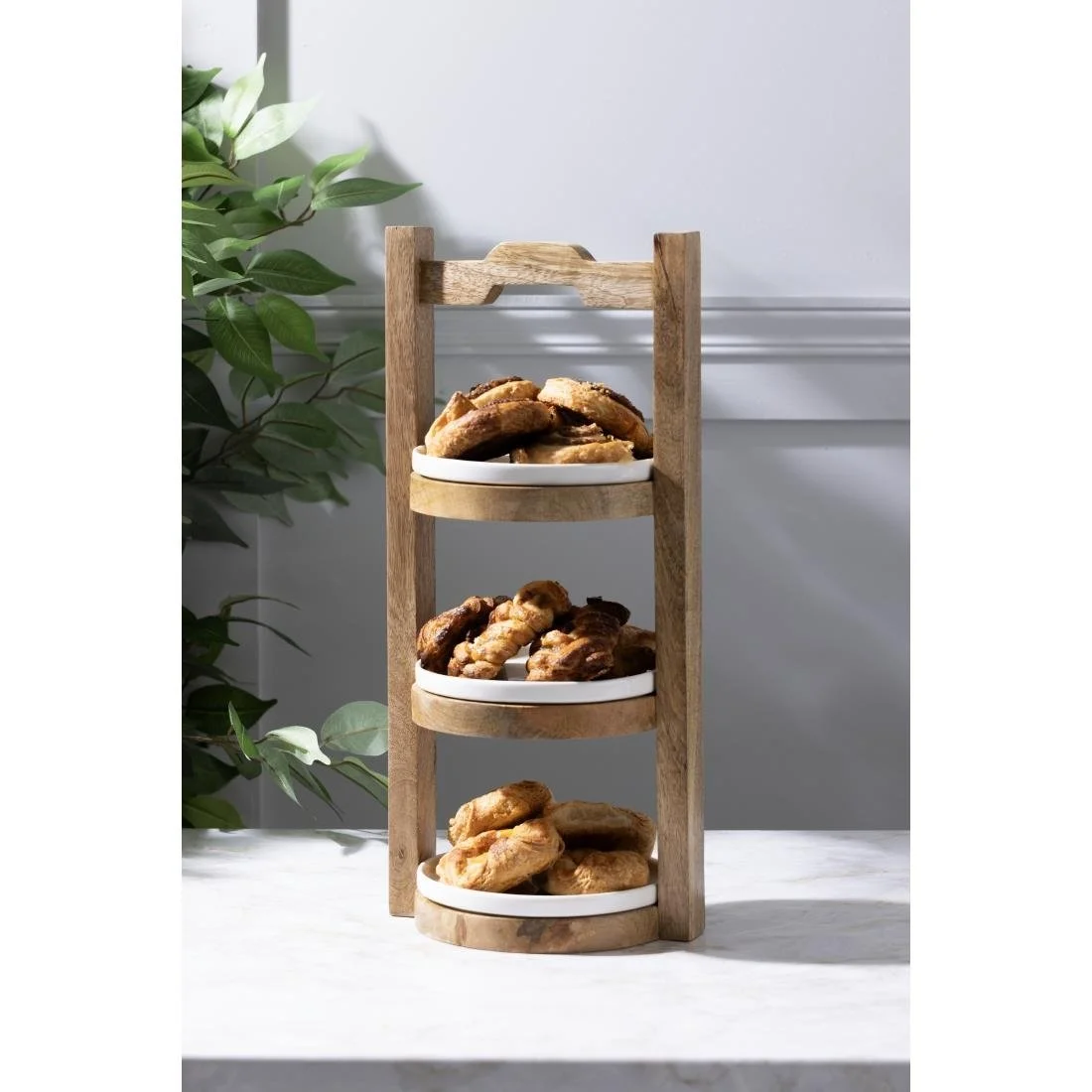 Olympia 3-Tier Stand Mango Wood for 150mm Plates - Image 5