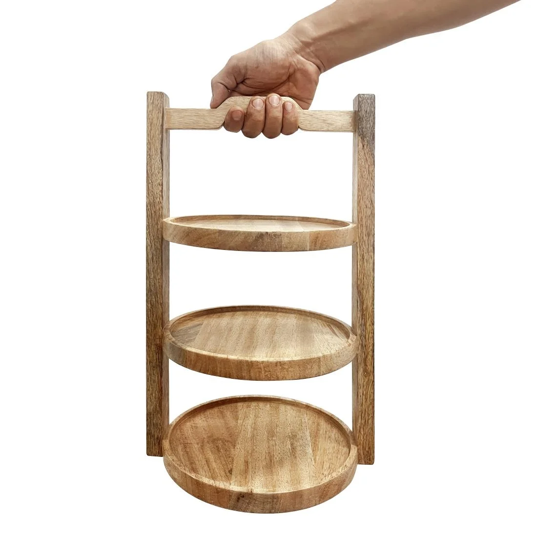 Olympia 3-Tier Stand Mango Wood for 200mm Plates - Image 2