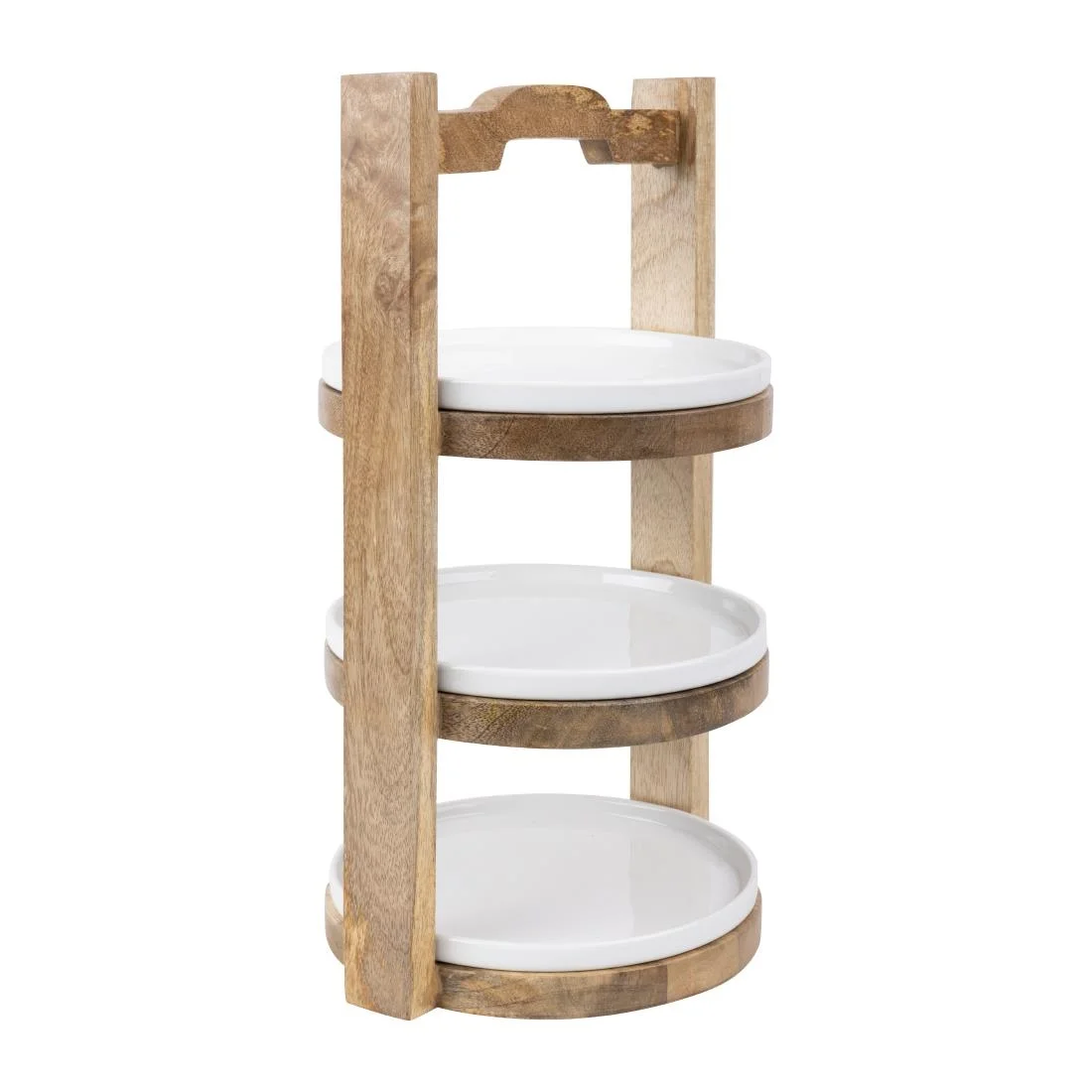 Olympia 3-Tier Stand Mango Wood for 200mm Plates - Image 4