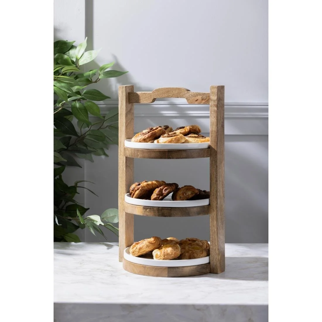 Olympia 3-Tier Stand Mango Wood for 200mm Plates - Image 5