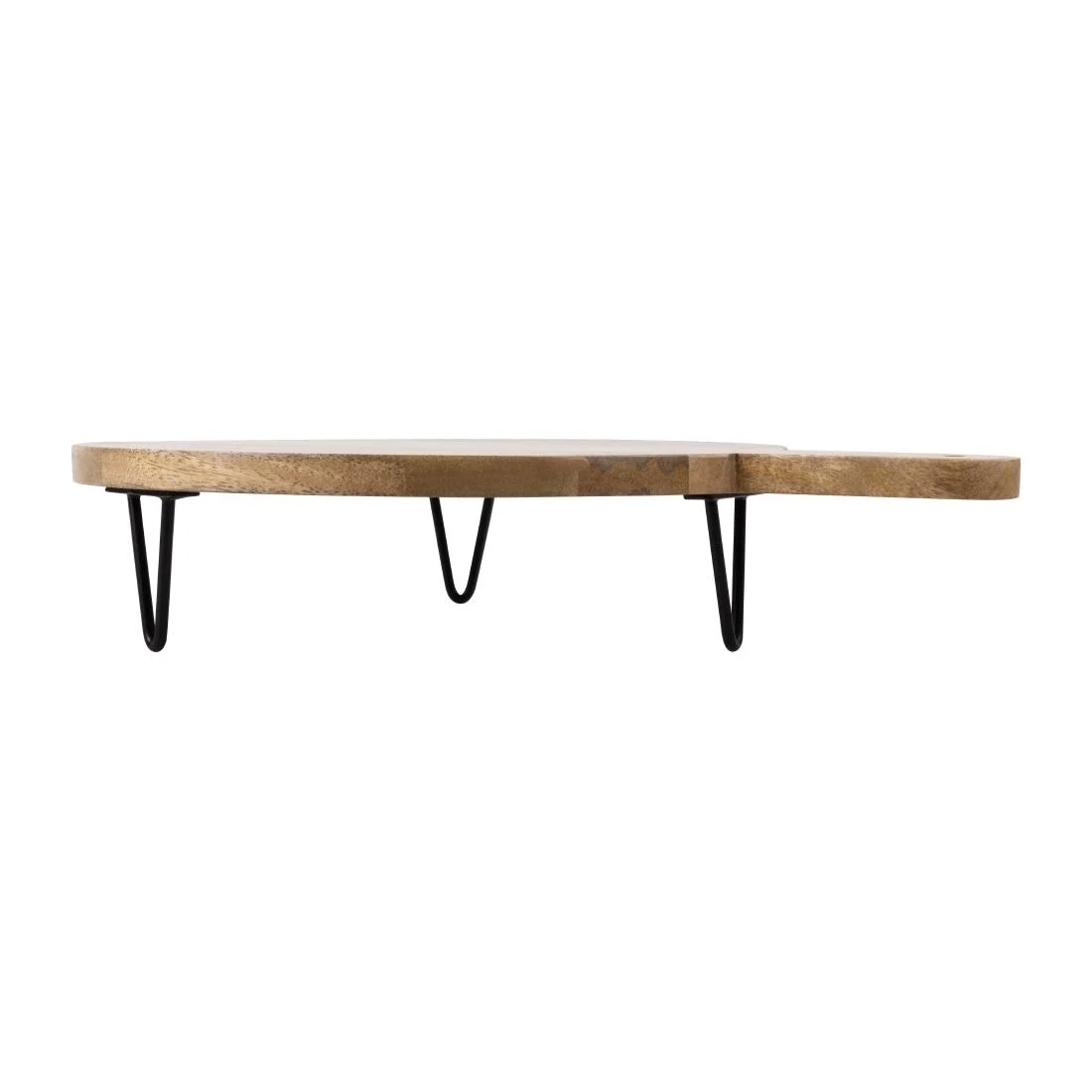 Olympia Round Handled Display Stand Mango Wood with Metal Legs 400x300x80mm - Image 8