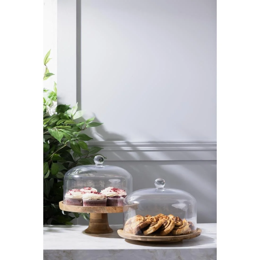 Olympia Cake Stand Mango Wood 330x120mm - Image 2