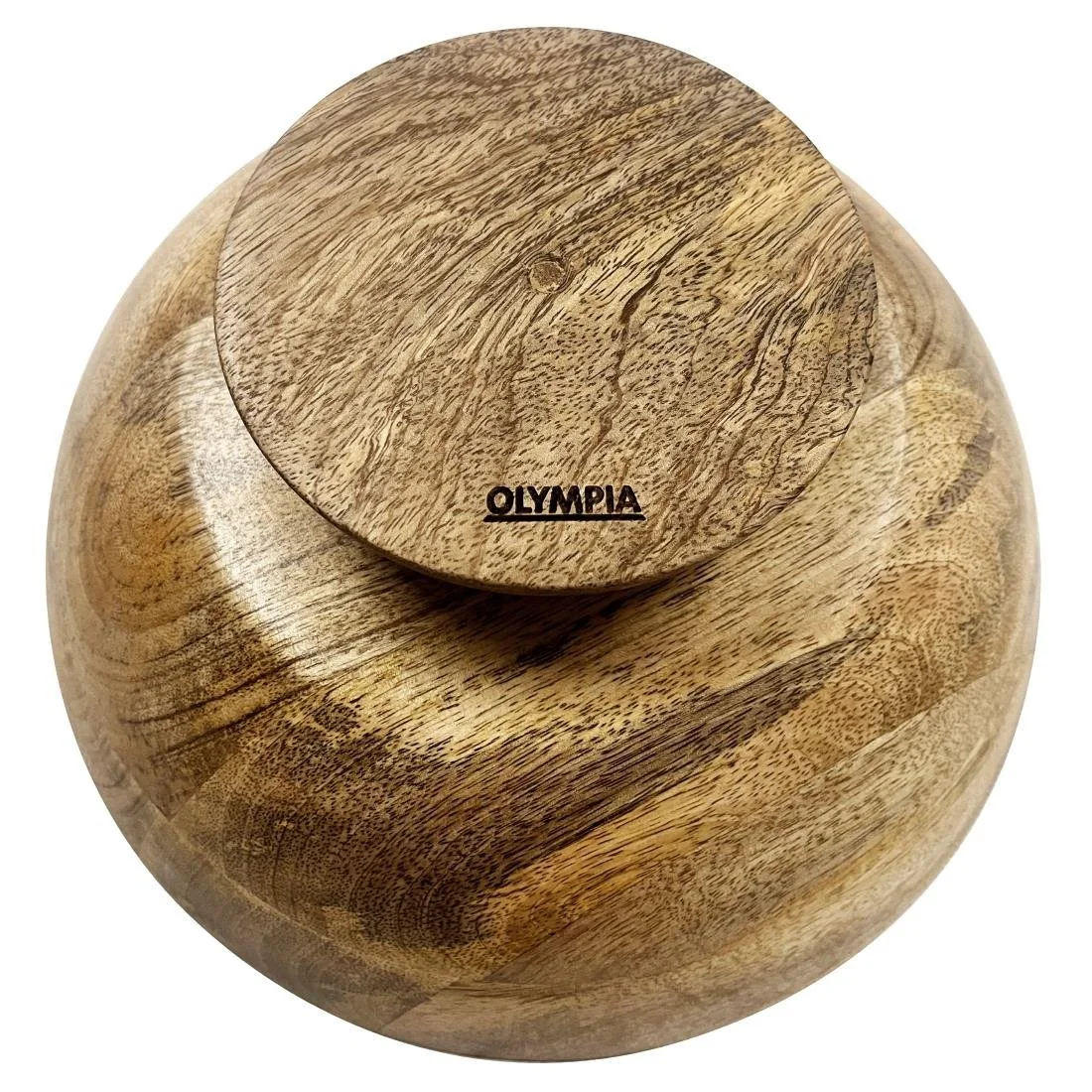 Olympia Footed Bowl Mango Wood 280mm - Image 4