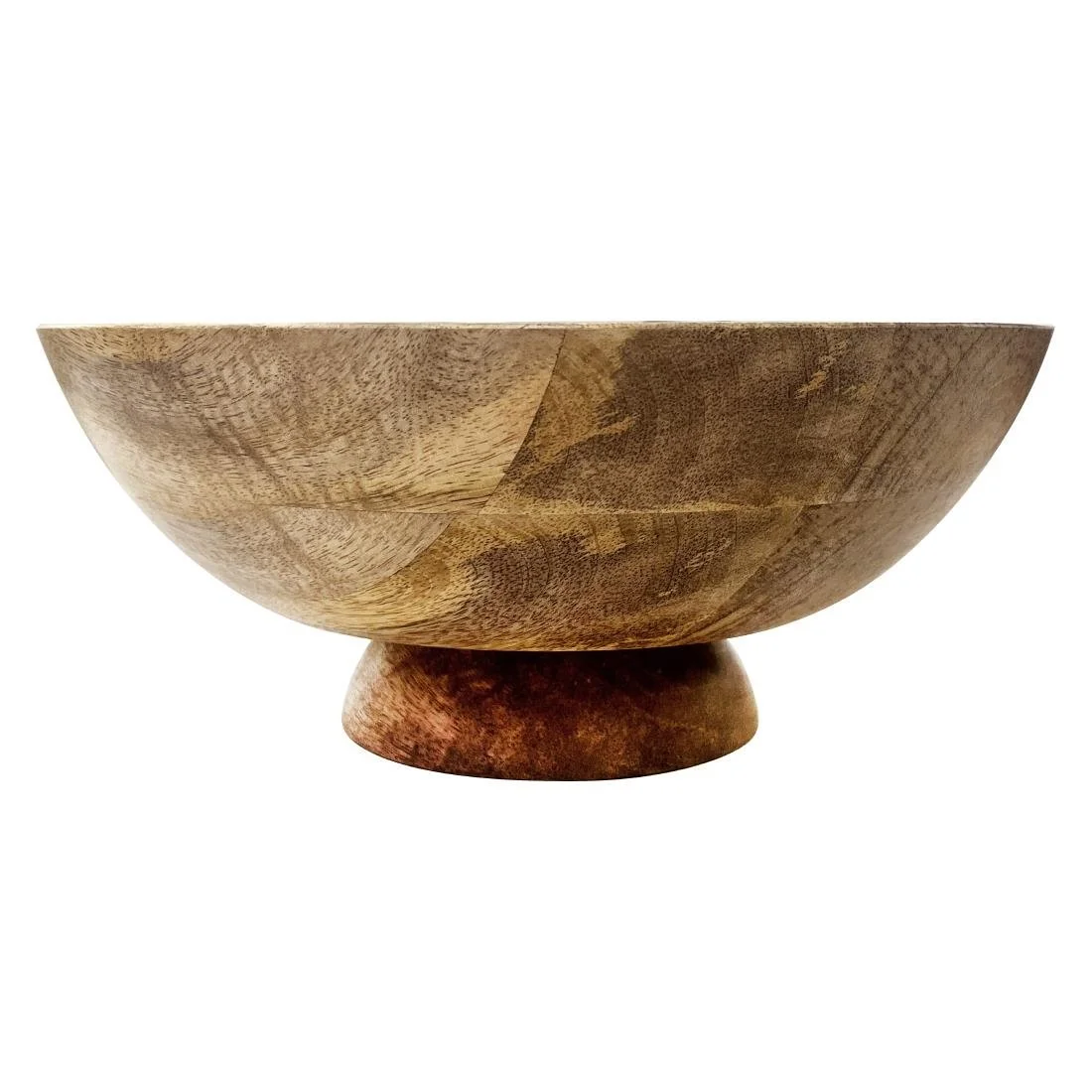 Olympia Footed Bowl Mango Wood 280mm - Image 6