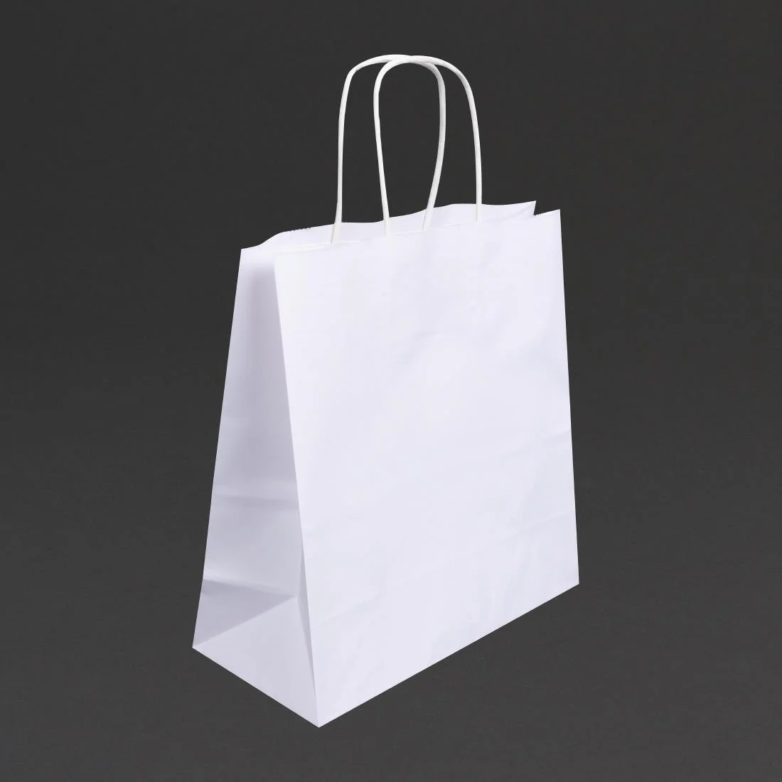 Fiesta Recyclable Twist Handle White Paper Bags Medium (250 Pack) - Image 3