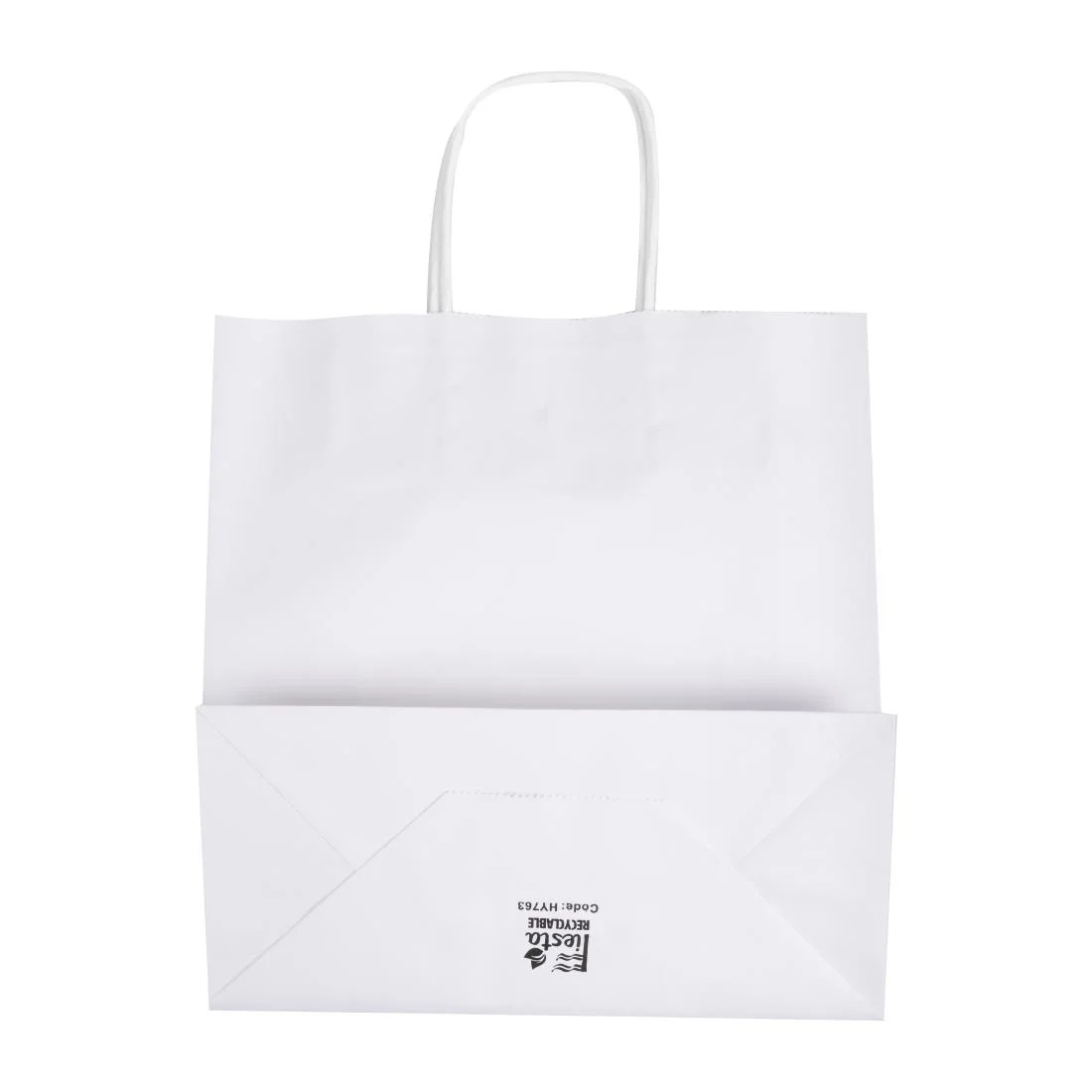 Fiesta Recyclable Twist Handle White Paper Bags Medium (250 Pack) - Image 5