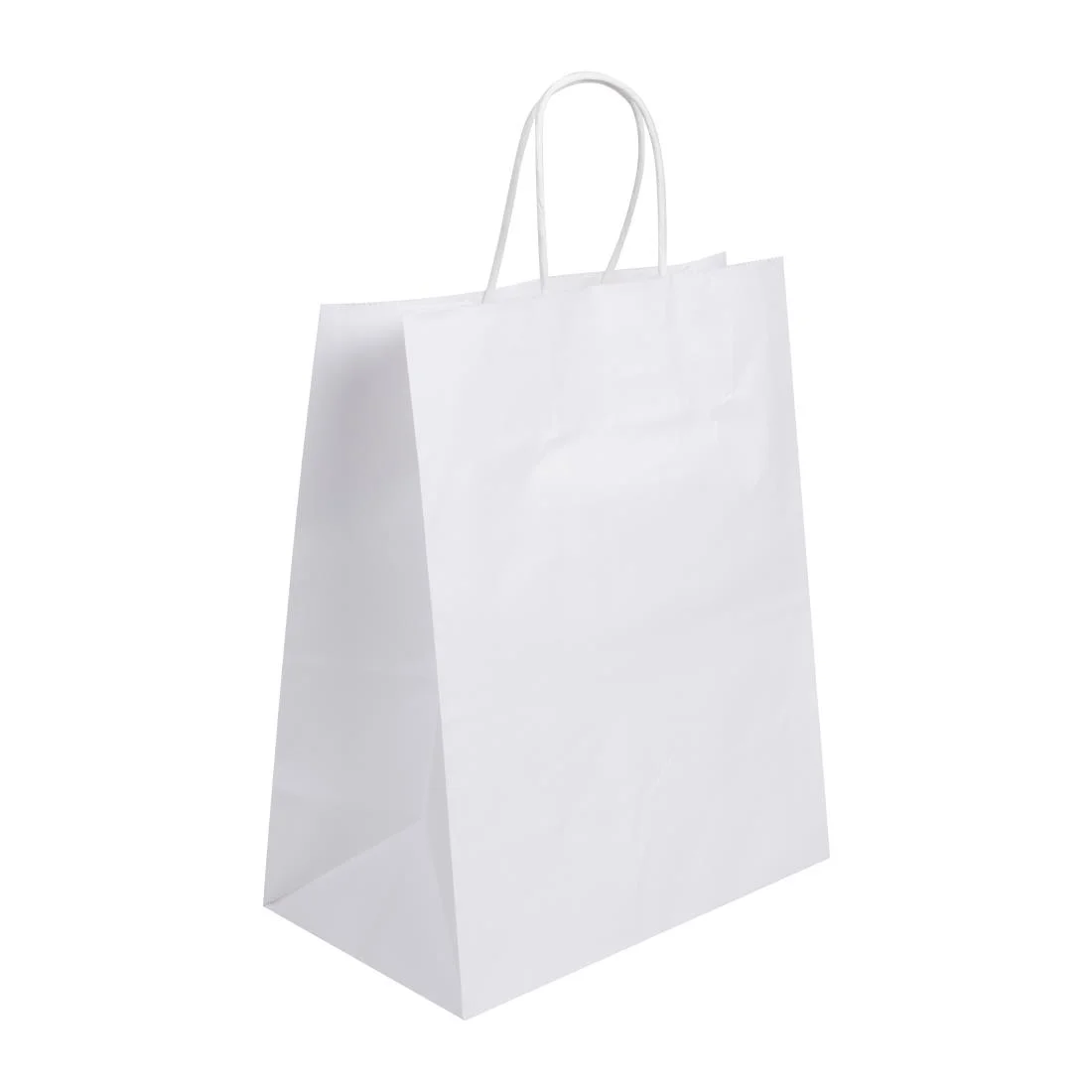 Fiesta Recyclable Twist Handle White Paper Bags Large (250 Pack)