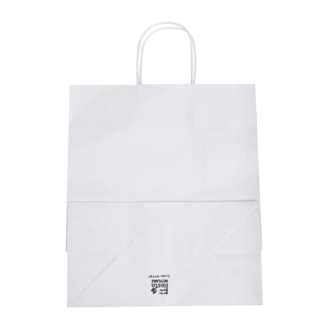 Fiesta Recyclable Twist Handle White Paper Bags Large (250 Pack) - Image 5