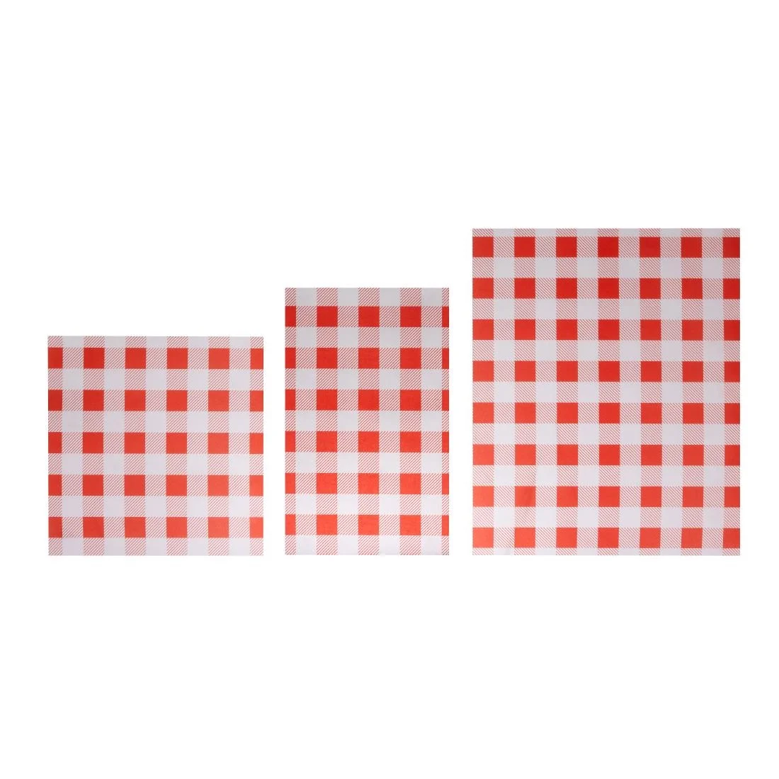 Fiesta Compostable Red Gingham Greaseproof Sheets 250x250mm (200 Pack) - Image 2