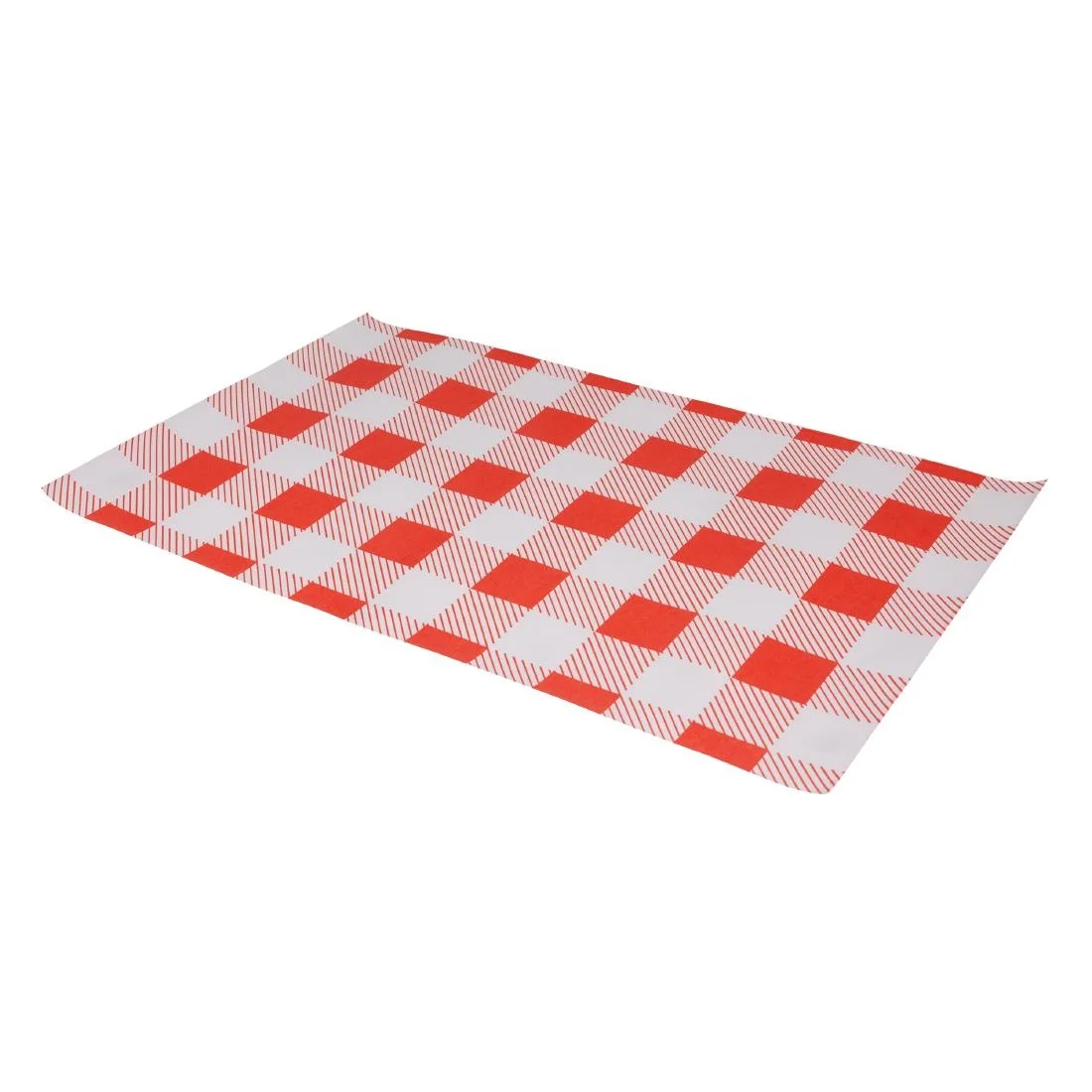 Fiesta Compostable Red Gingham Greaseproof Sheets 310x190mm (200 Pack)