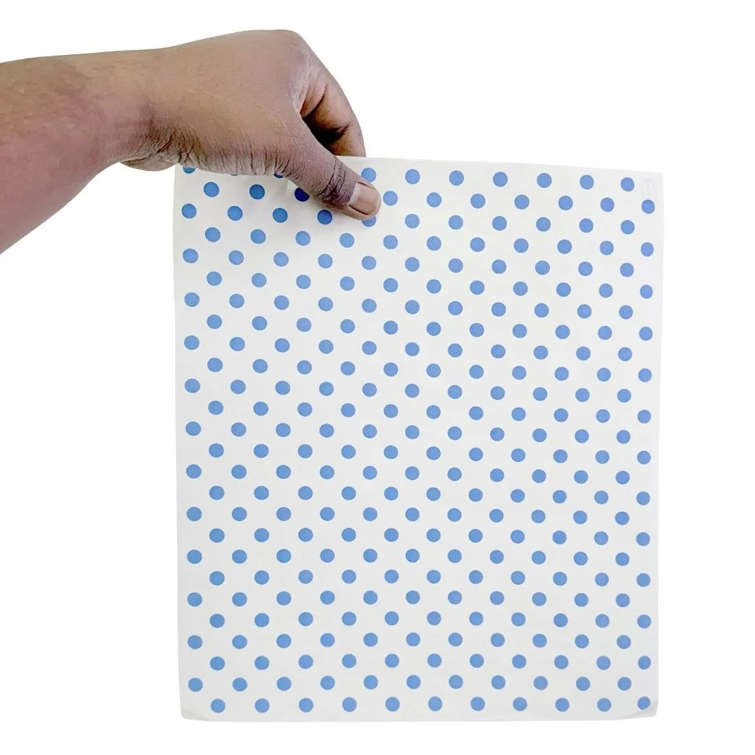 Fiesta Compostable Burger Wraps Blue Dot 250x300mm (200 Pack) - Image 2