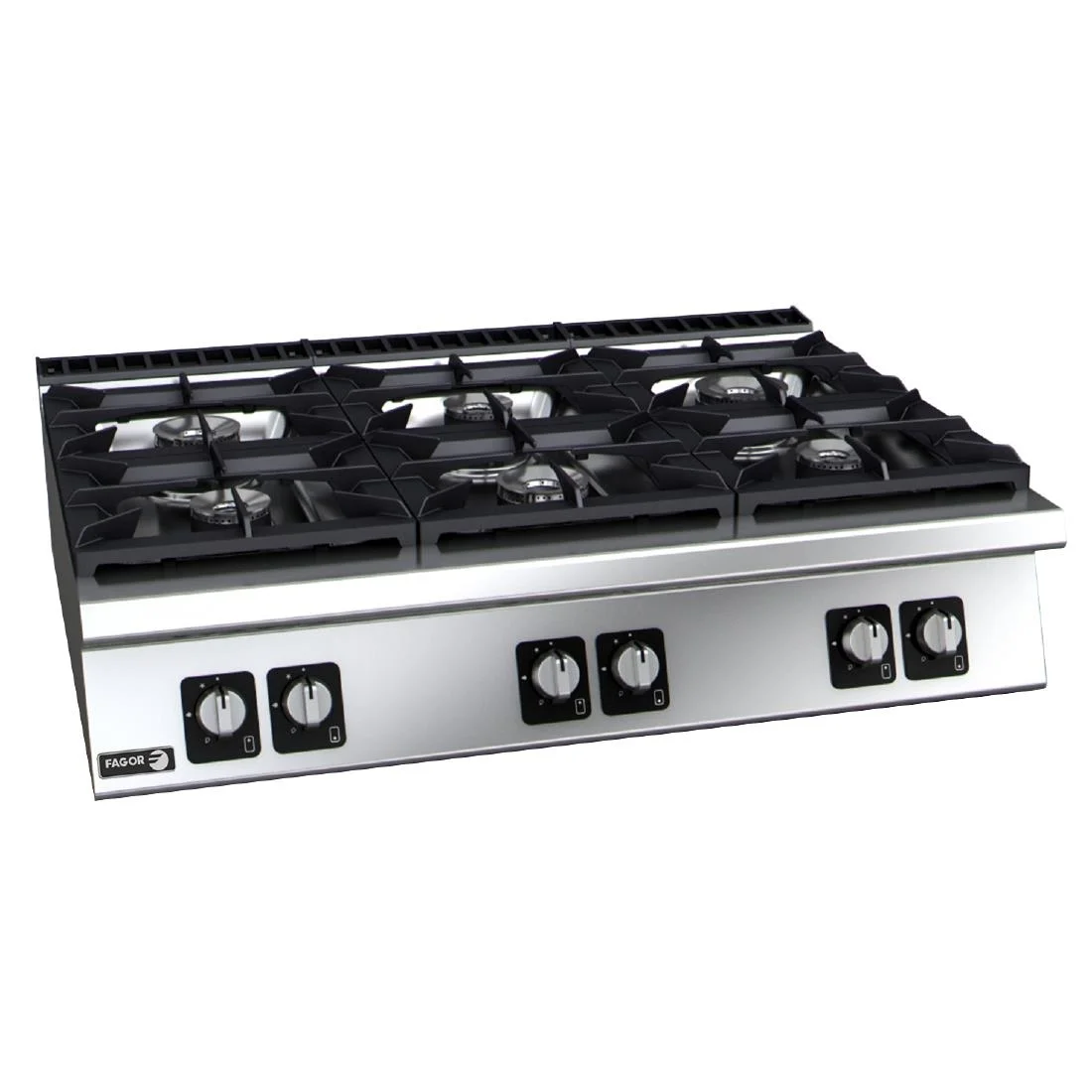 Fagor 900 Series 6 Burner Countertop Gas Hob - Image 1