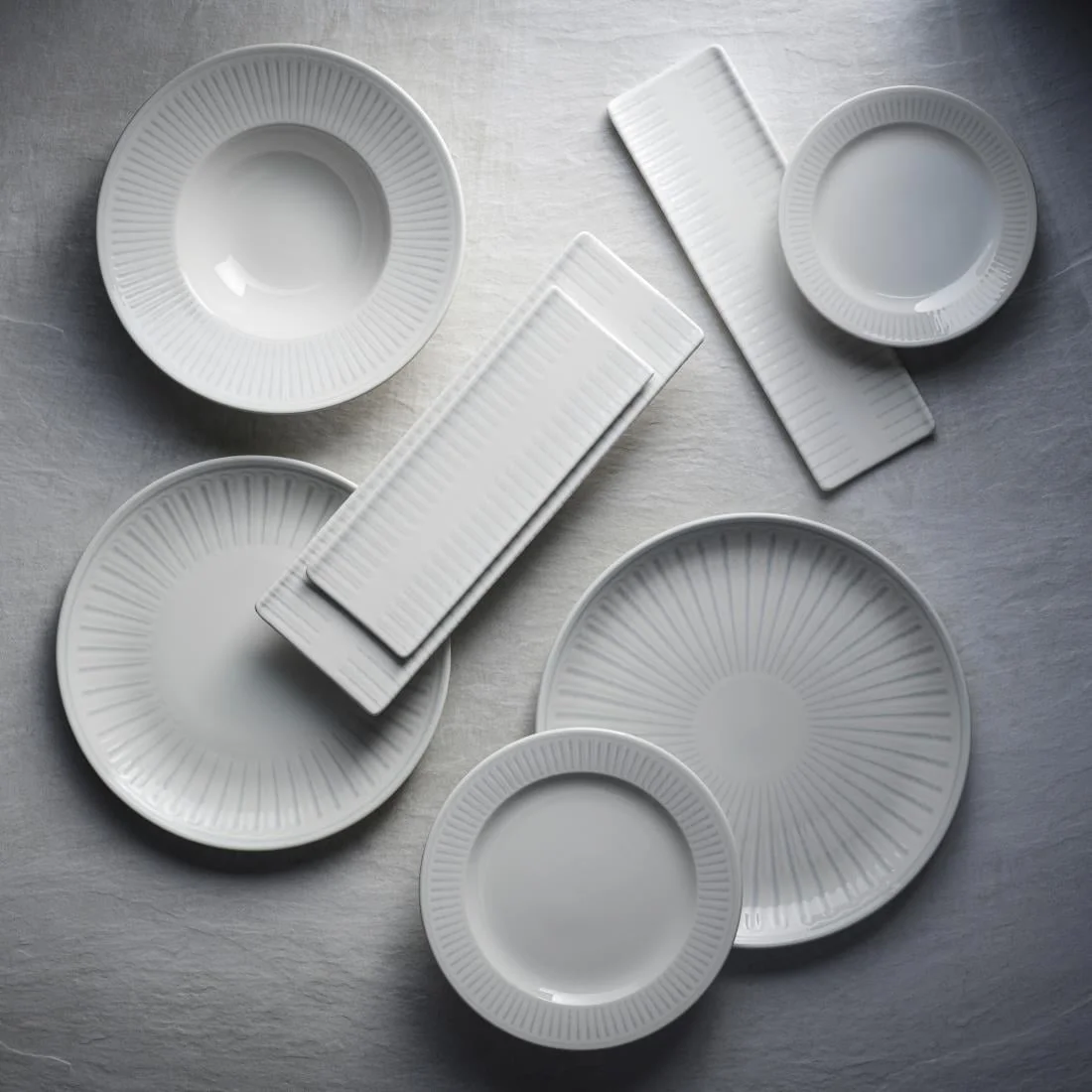 Churchill Era Grey Profile Plates 210mm (12 Pack) - Image 2