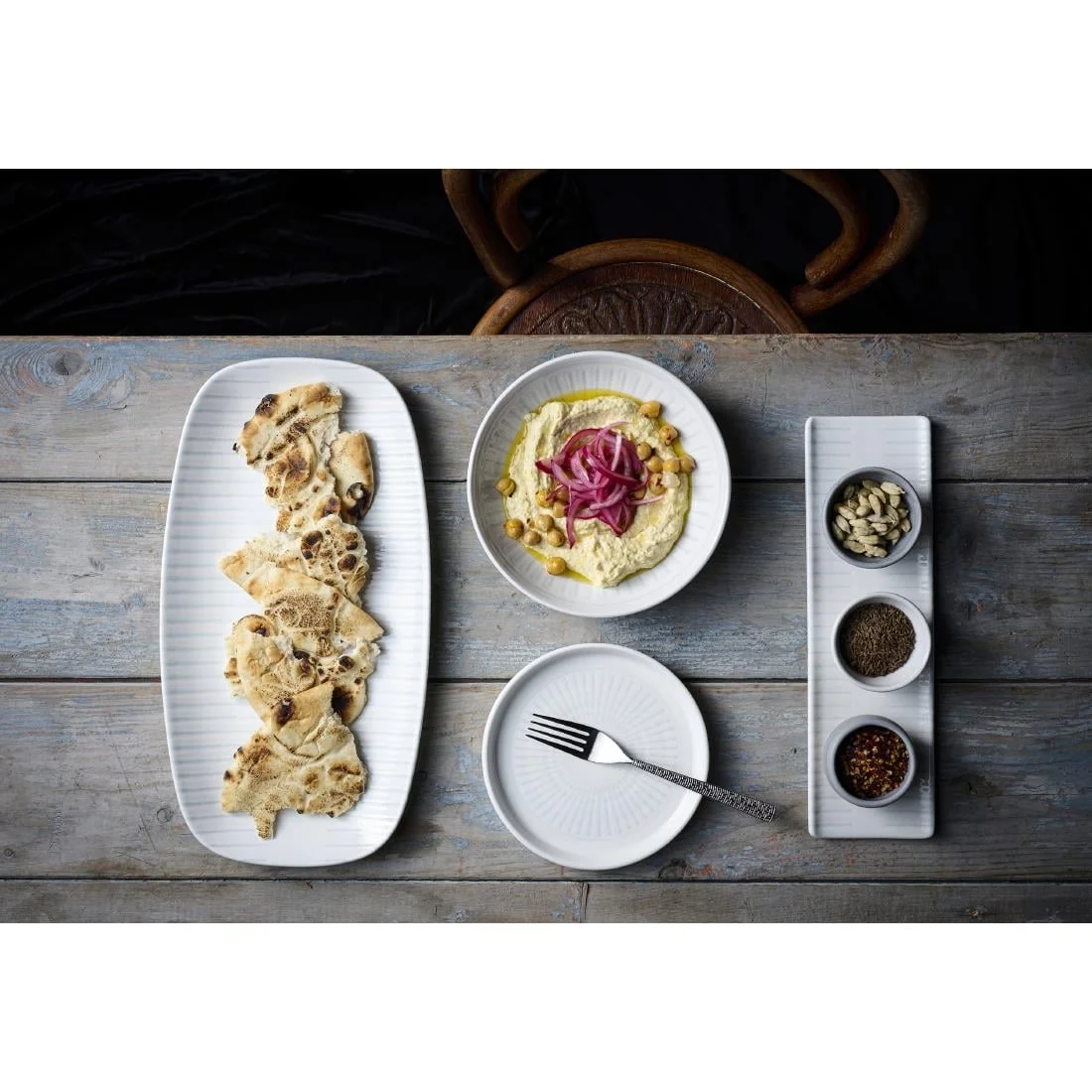 Churchill Era Grey Oblong Plates 300x90mm (6 Pack) - Image 2