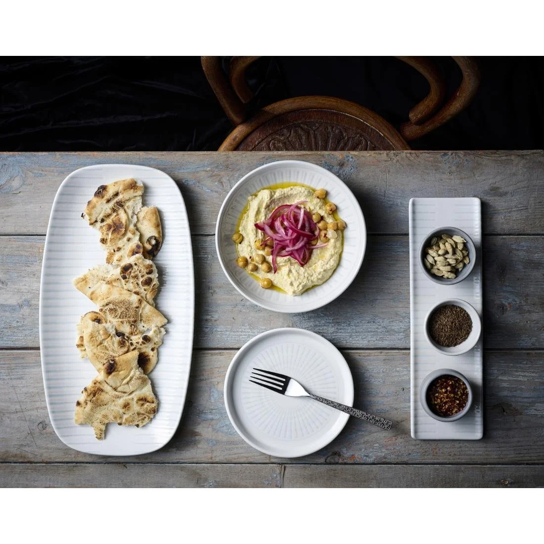 Churchill Era Grey Oblong Plates 300x90mm (6 Pack) - Image 2