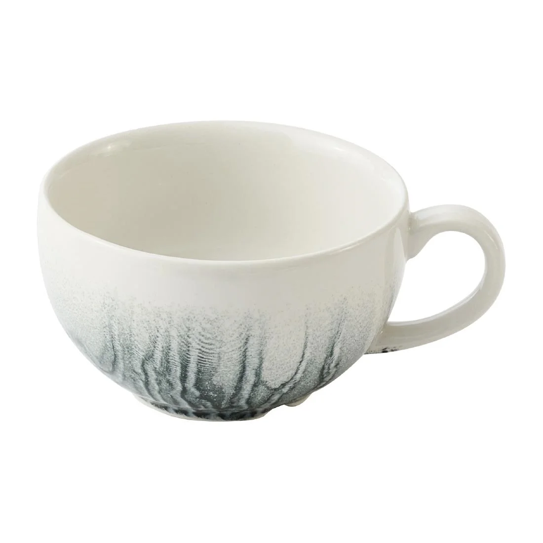 Churchill China Tide Black Cafe Cappuccino Cups 236ml (12 Pack)
