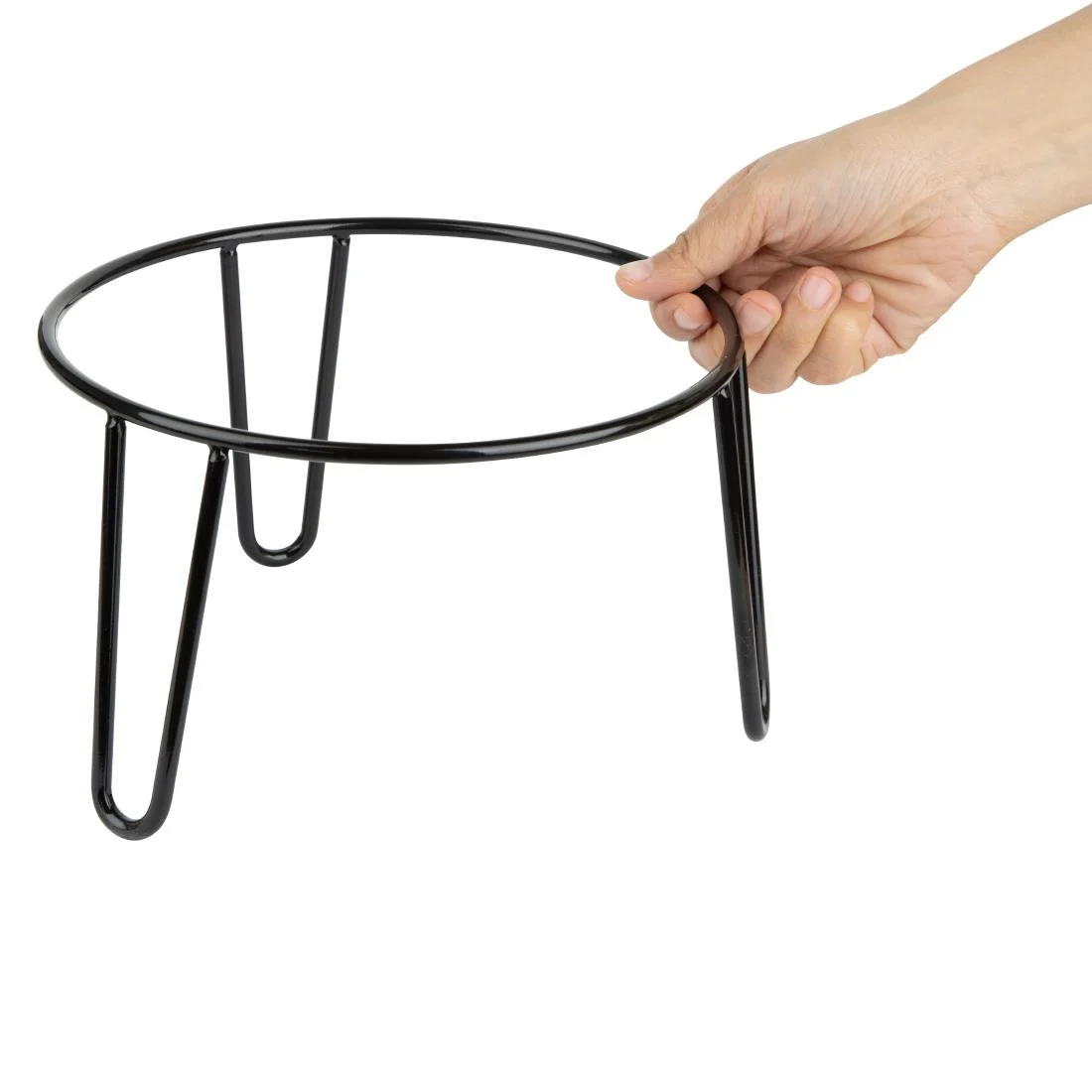Olympia Non-Slip Riser Round Black Wire 210x120mm - Image 5