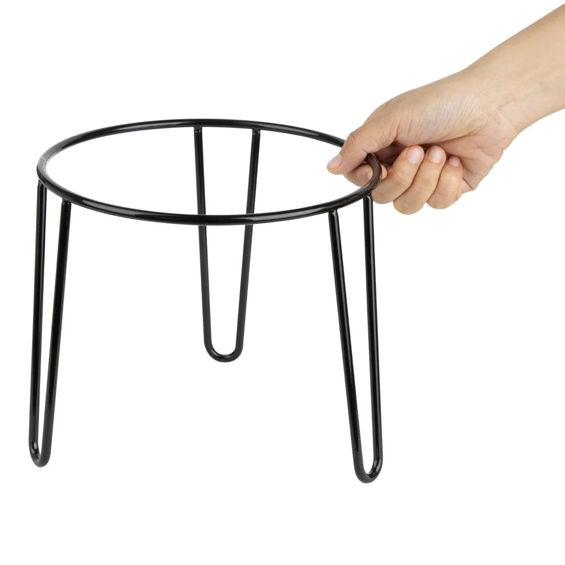 Olympia Non-Slip Riser Round Black Wire 210x180mm - Image 3