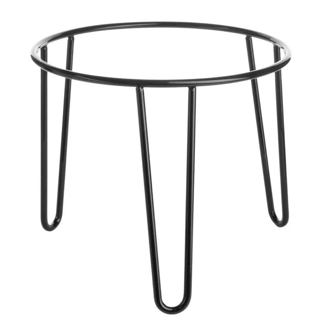 Olympia Non-Slip Riser Round Black Wire 210x180mm - Image 1