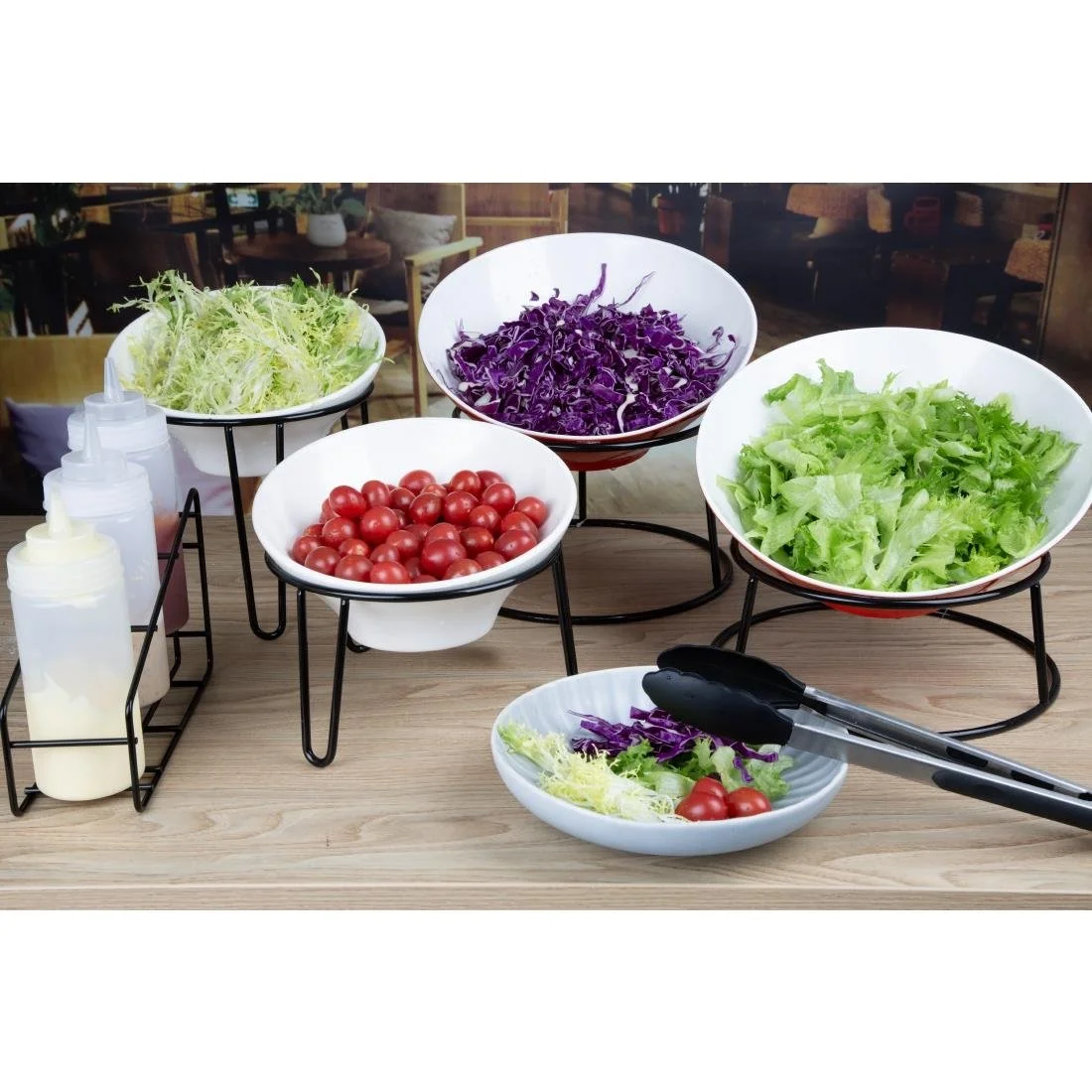 Olympia Non-Slip Multi-Round Riser Black Wire 230x260x100mm - Image 6