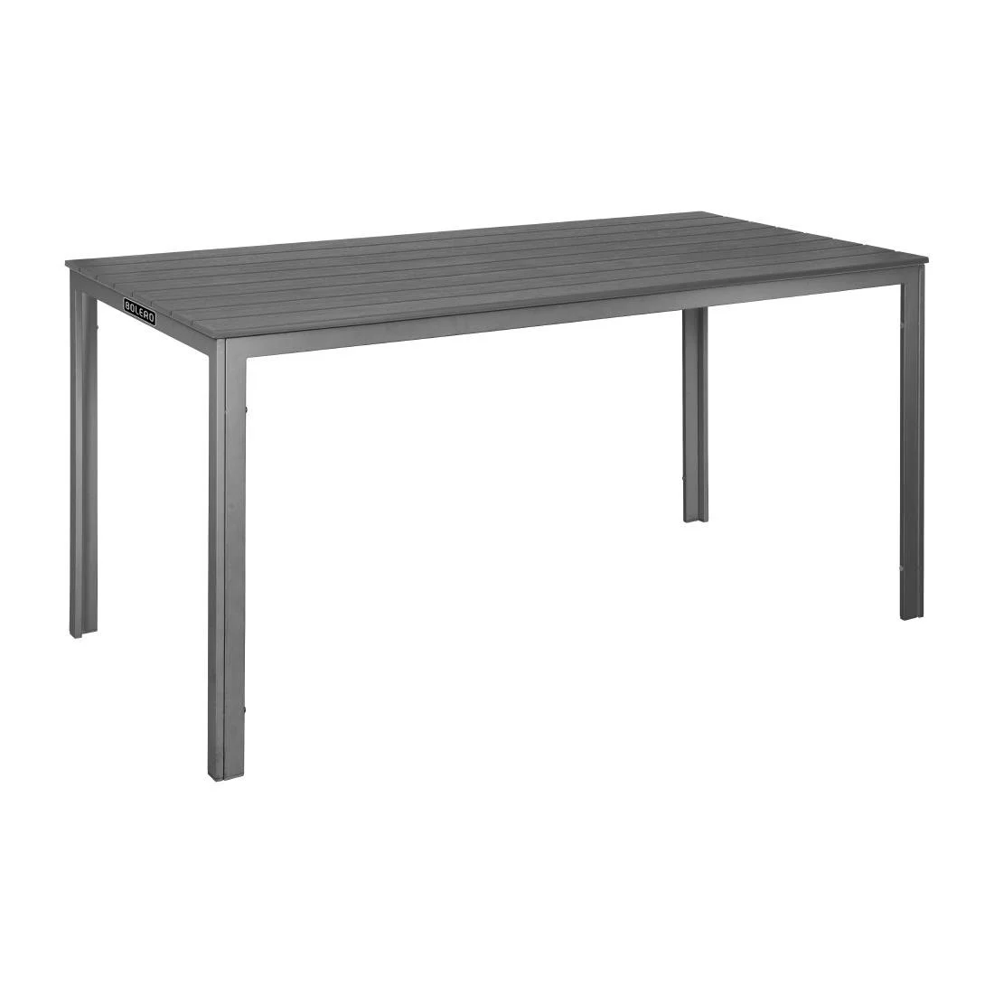 Bolero Valletta Grey Slatted Outdoor Table 1560mm