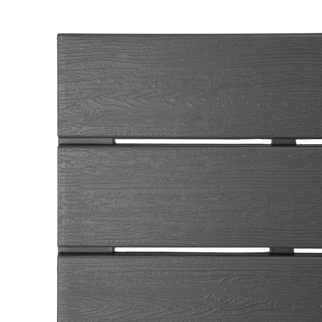 Bolero Valletta Grey Slatted Outdoor Table 780mm - Image 4