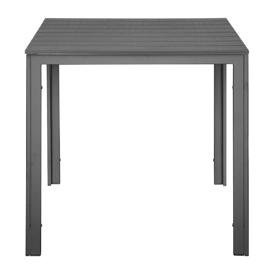 Bolero Valletta Grey Slatted Outdoor Table 780mm - Image 6